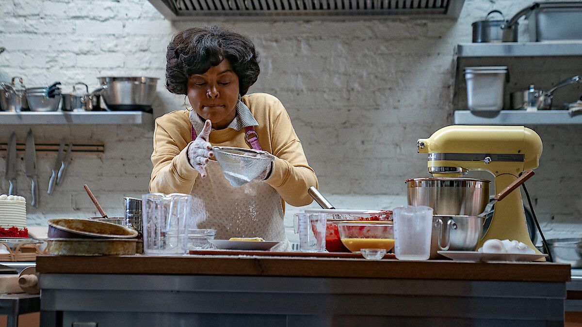 Taraji P. Henson prepares food in a bakery kitchen in Give Me Some Sugah.