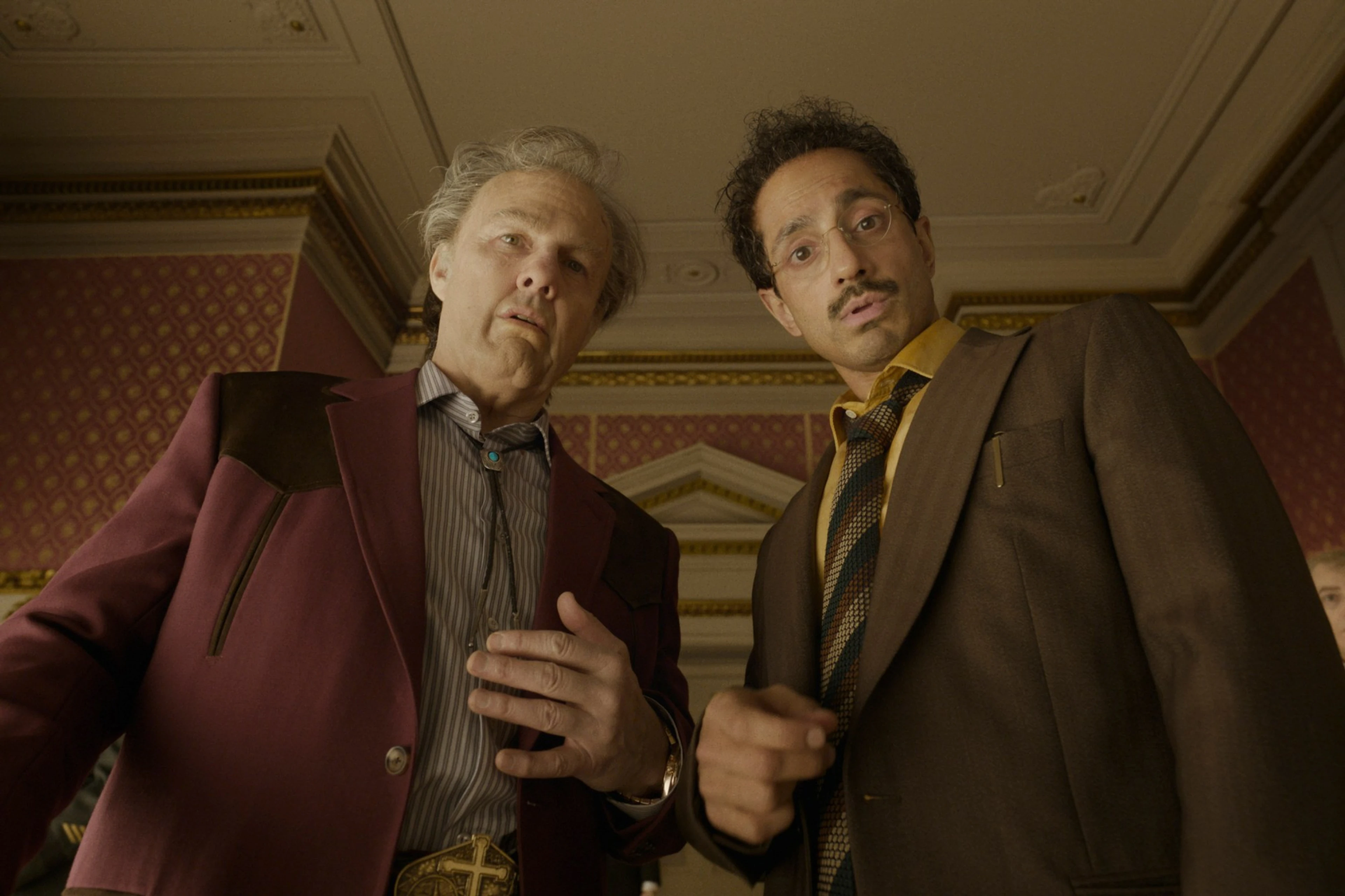 Tom Cruise as Digger Rockwell and Riz Ahmed in Digger.