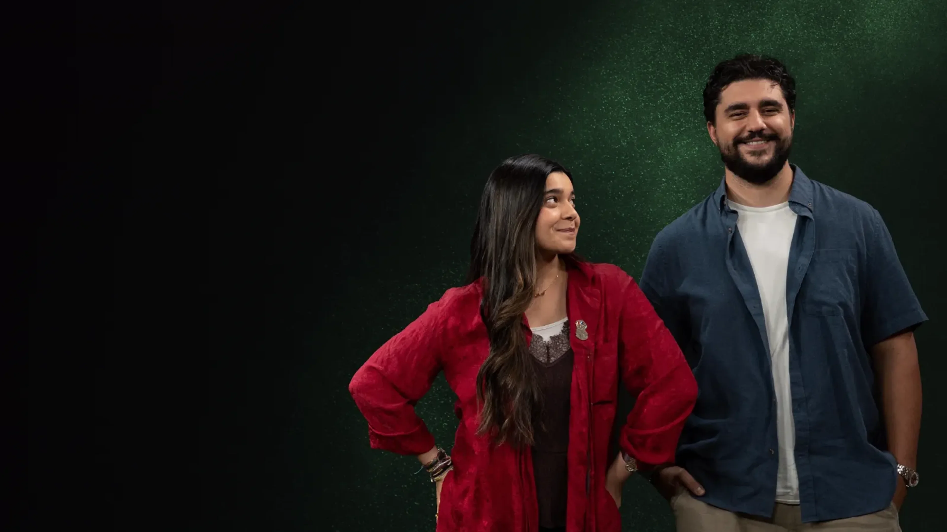Iman Vellani and Frank Alvarez stand together in a second official image for the Countdown to Avengers: Doomsday podcast.