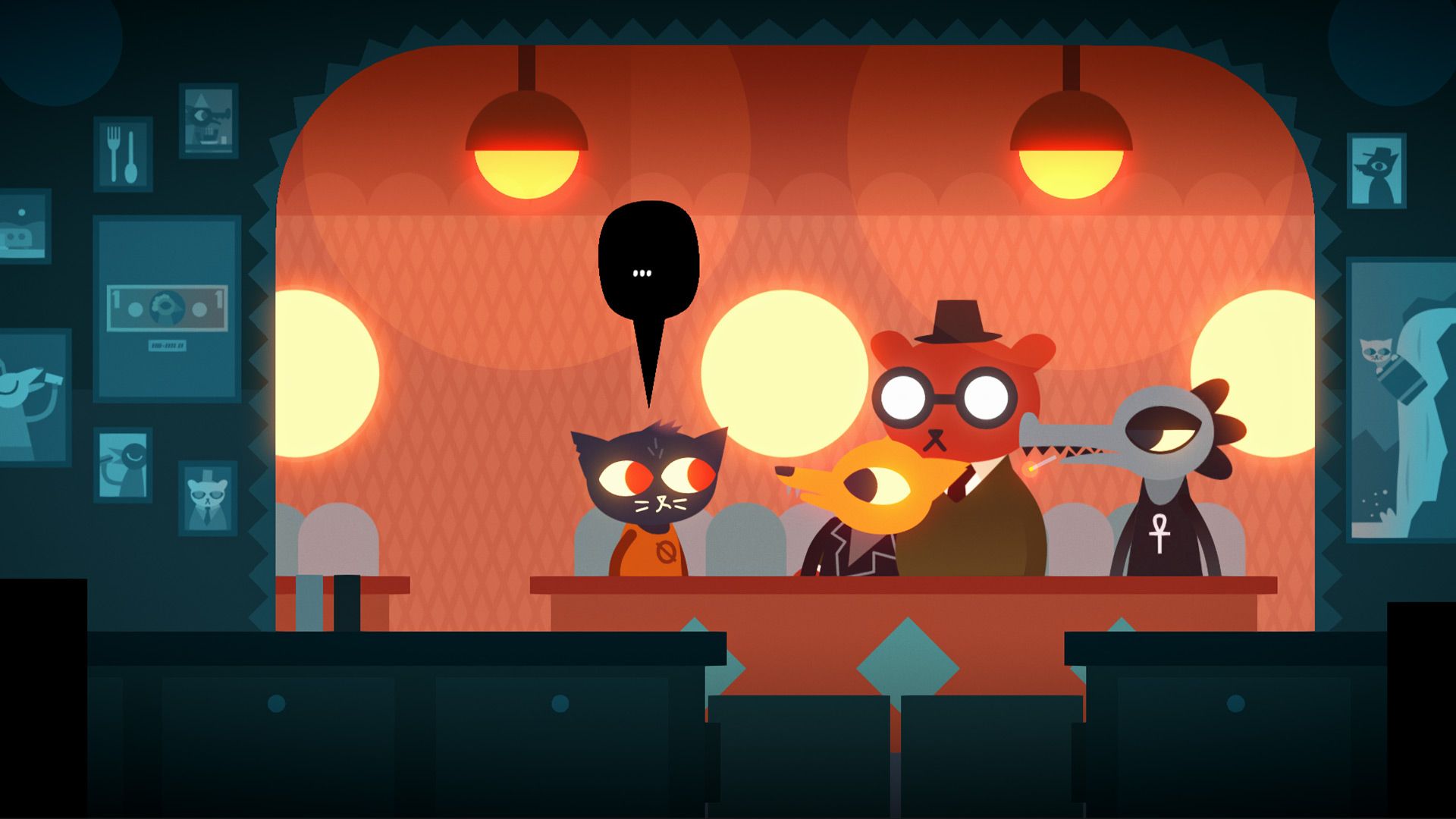 Mae shares an indoor scene with friends under warm lights.