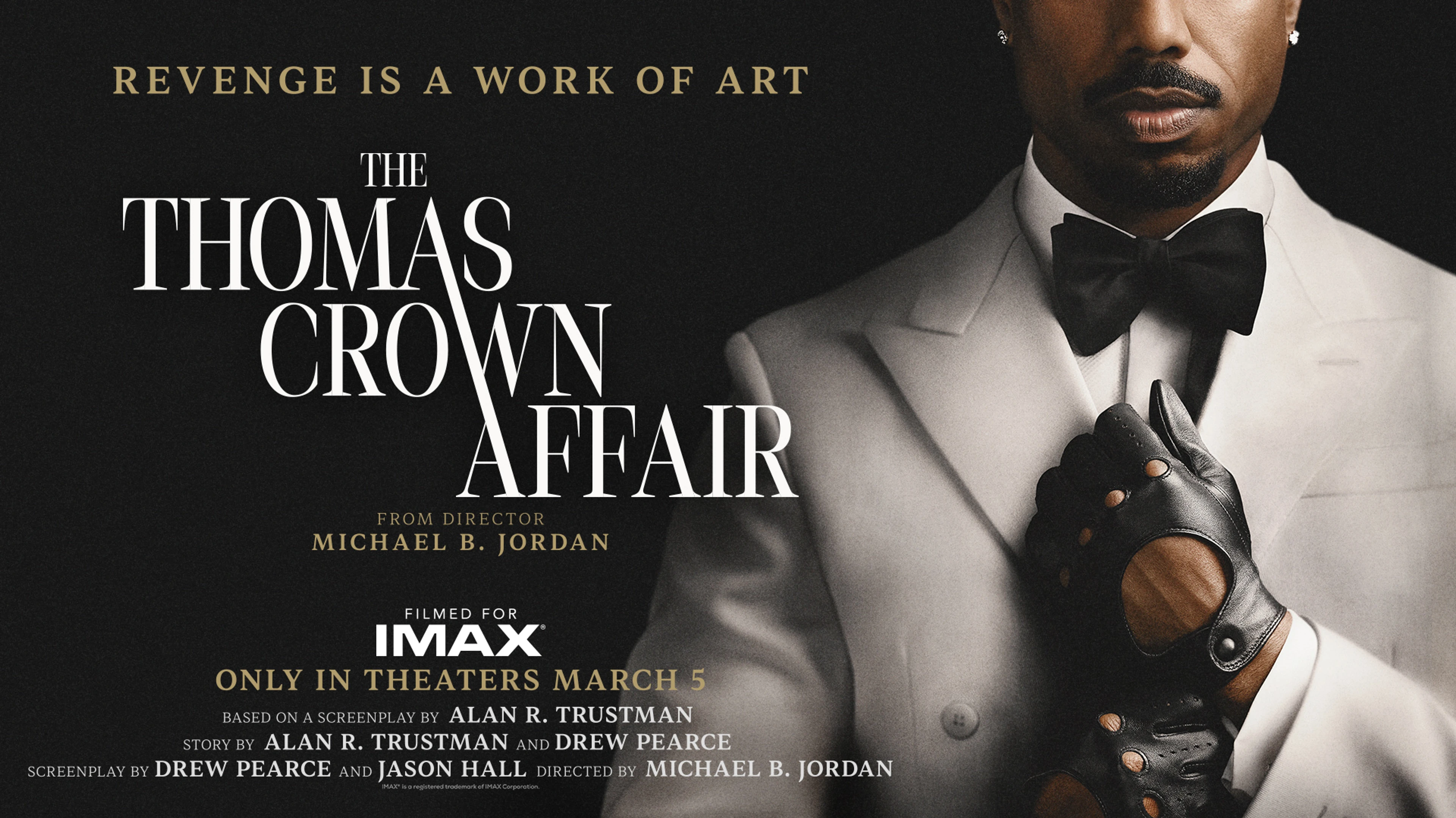 Michael B. Jordan as Thomas Crown in the official 2027 movie key art.