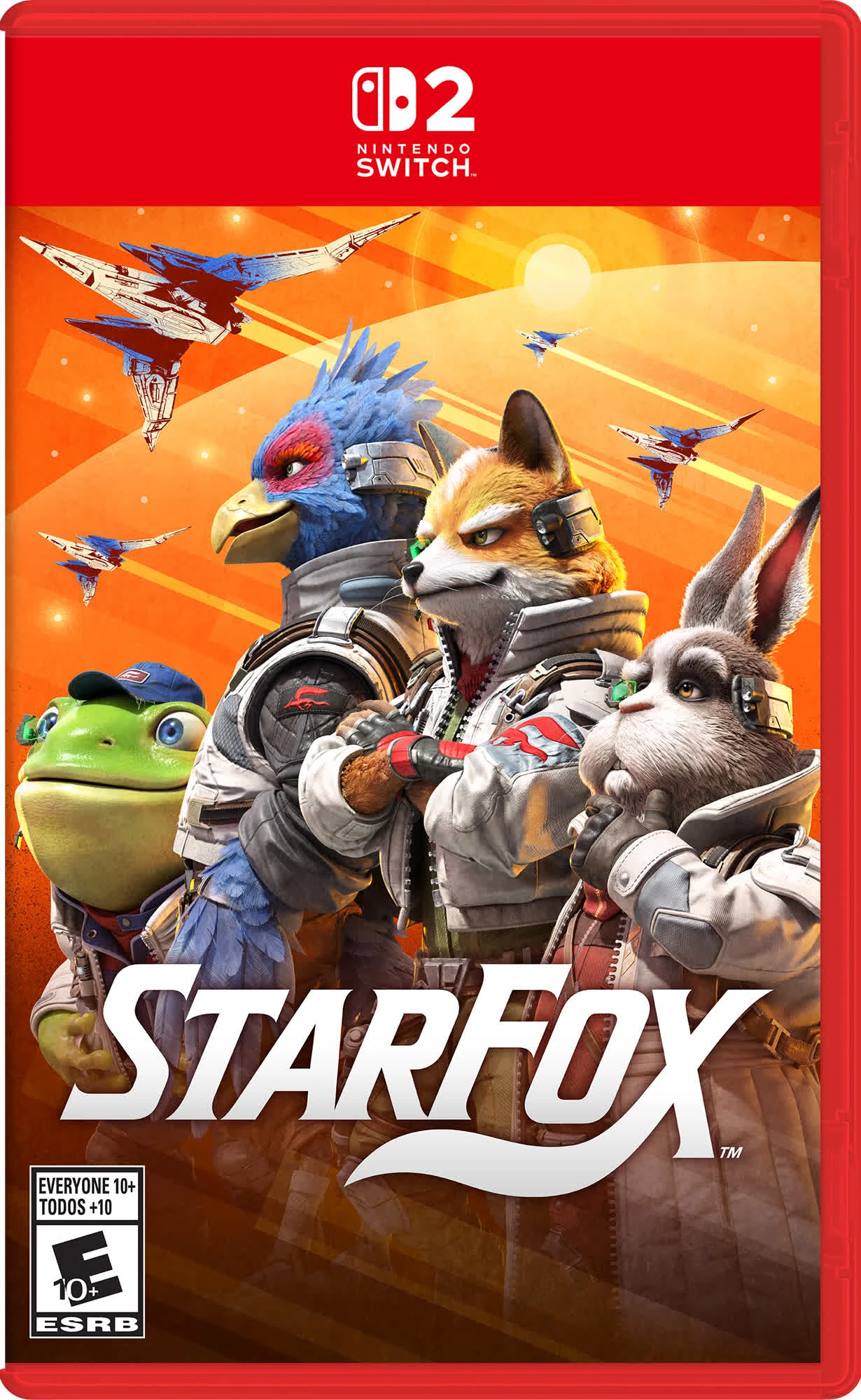 Official Star Fox Nintendo Switch 2 physical cover with Fox McCloud and the game logo.