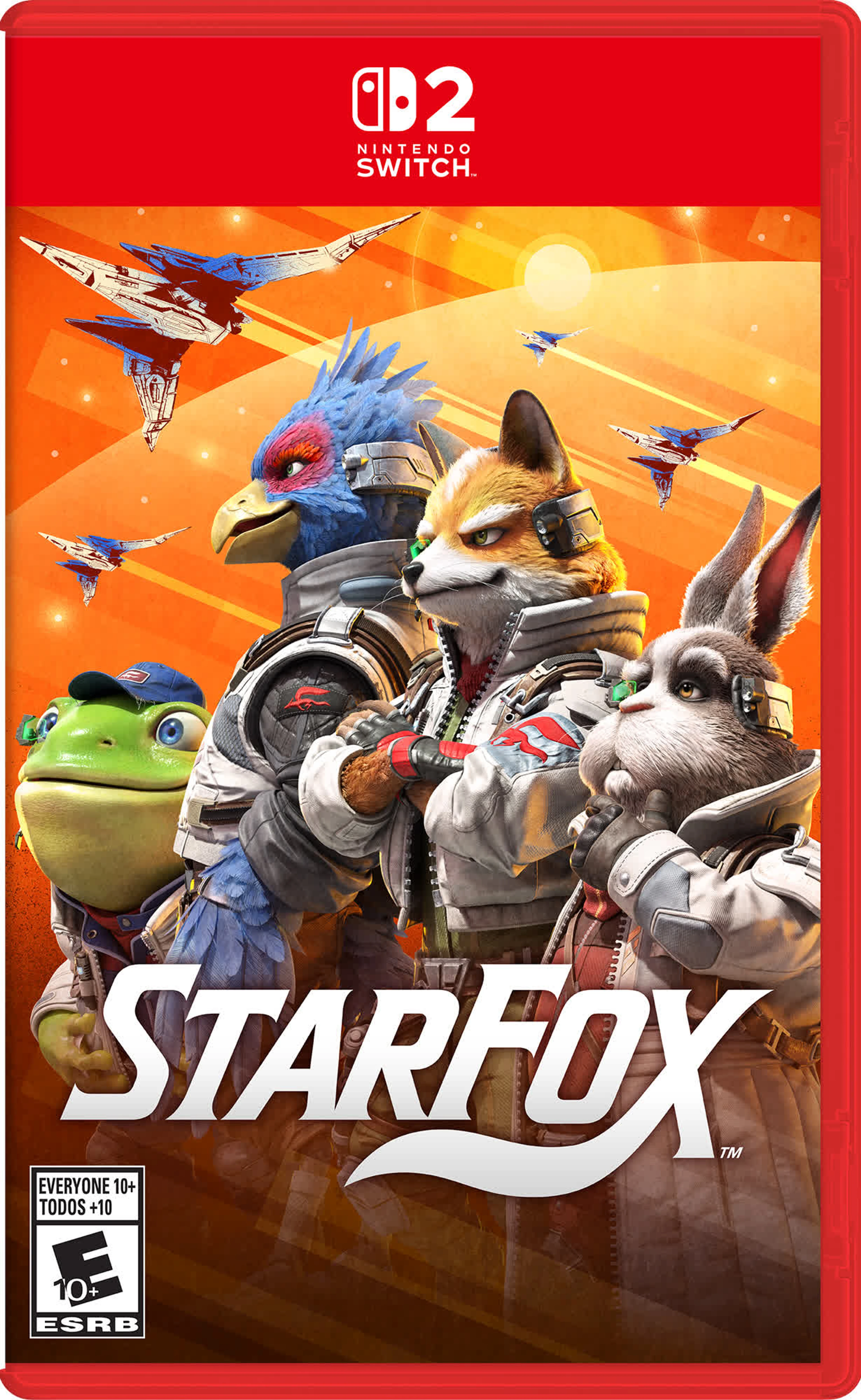 Official Star Fox Nintendo Switch 2 physical cover with Fox McCloud and the game logo.