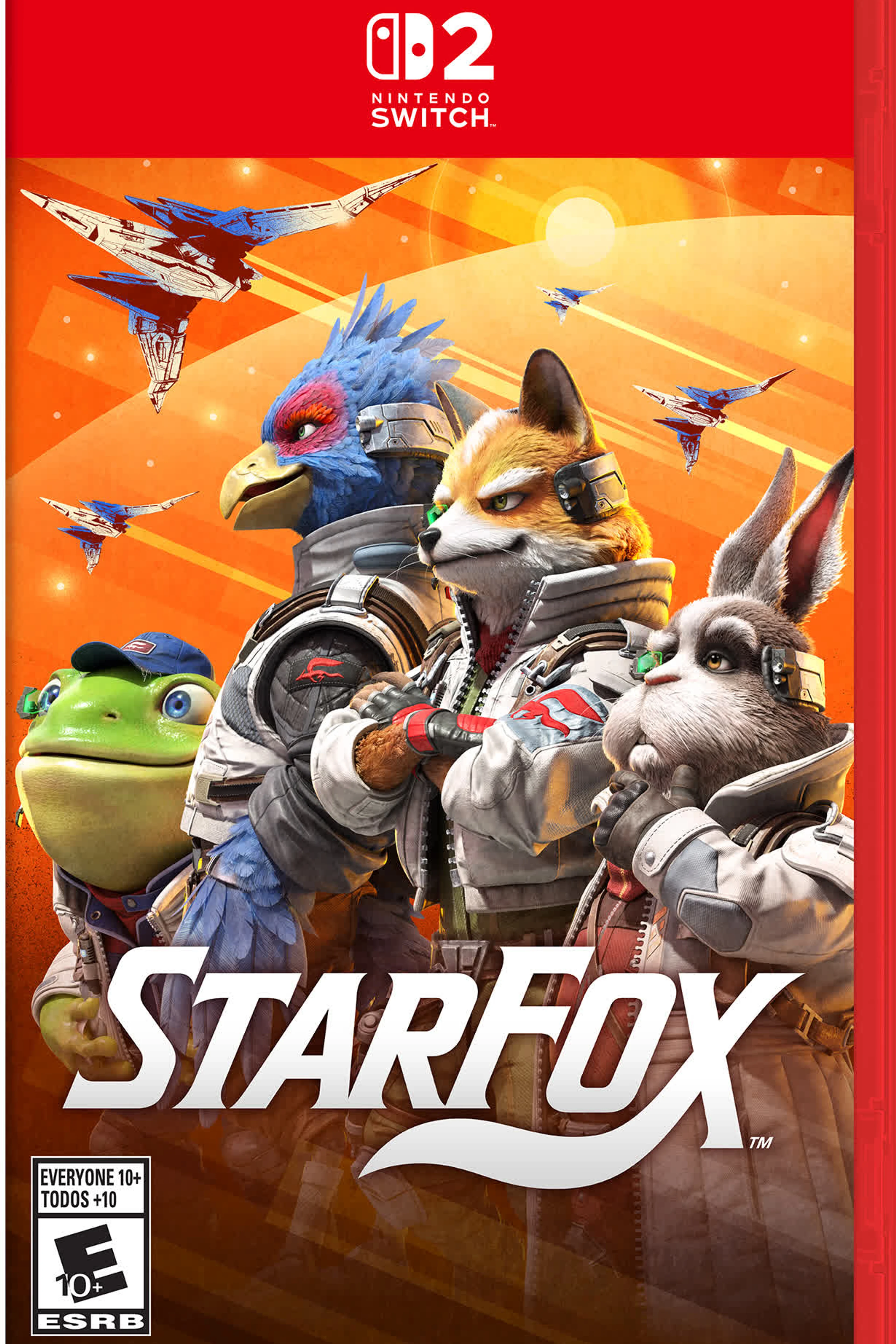 Official Star Fox Nintendo Switch 2 physical cover with Fox McCloud and the game logo.