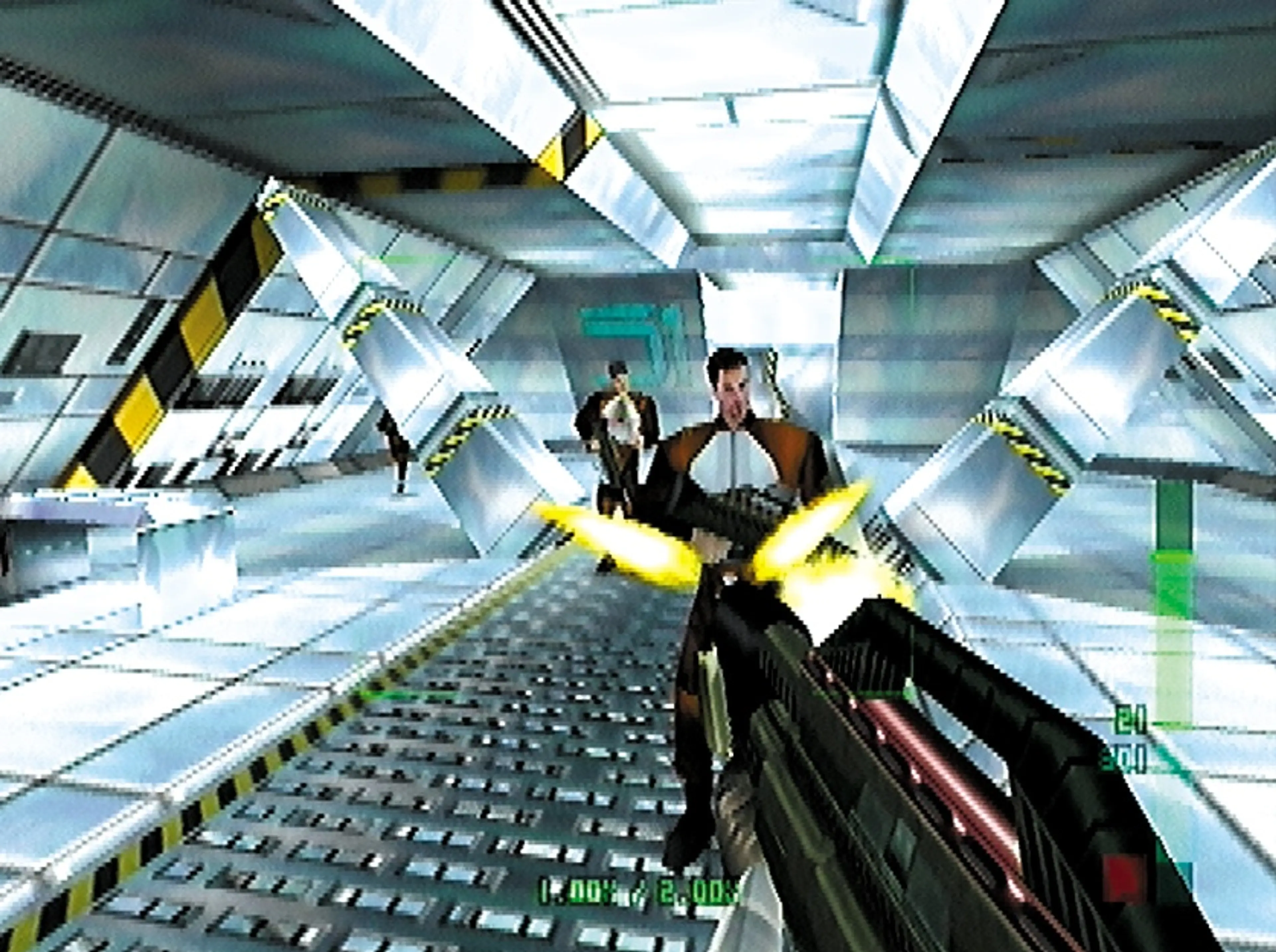 First-person combat in the original Nintendo 64 version of Perfect Dark.