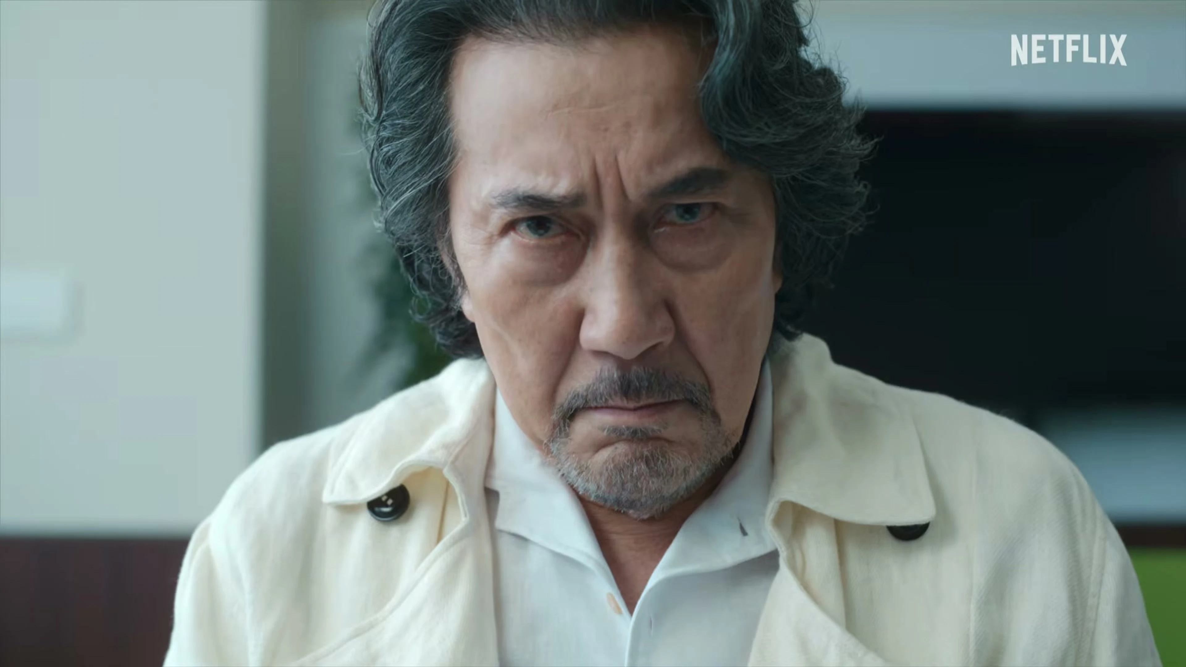Koji Yakusho as former star Gen Takasegawa in the new Netflix trailer.