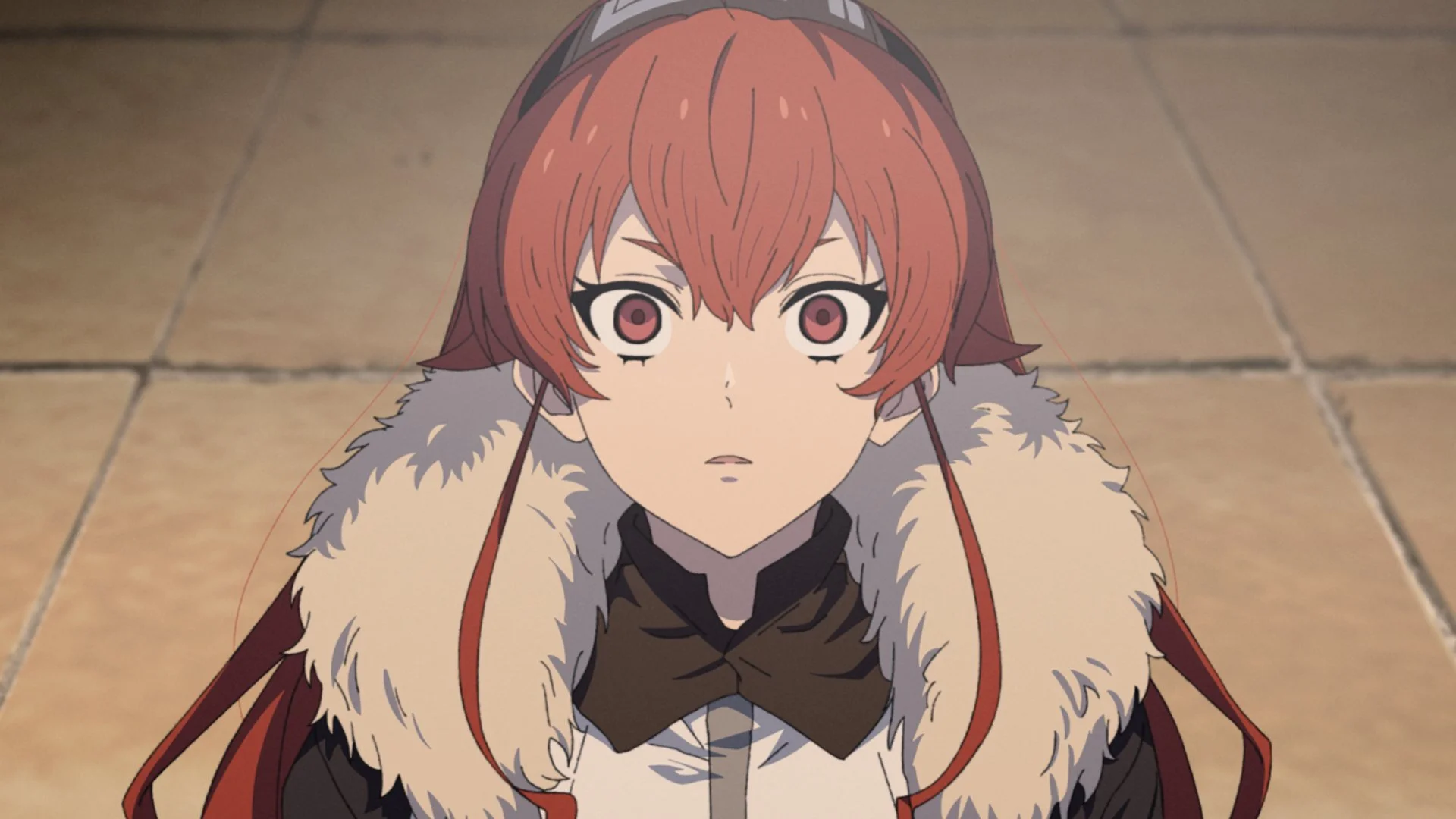 Eris looks ahead in an official still from Mushoku Tensei season 3 episode 14.