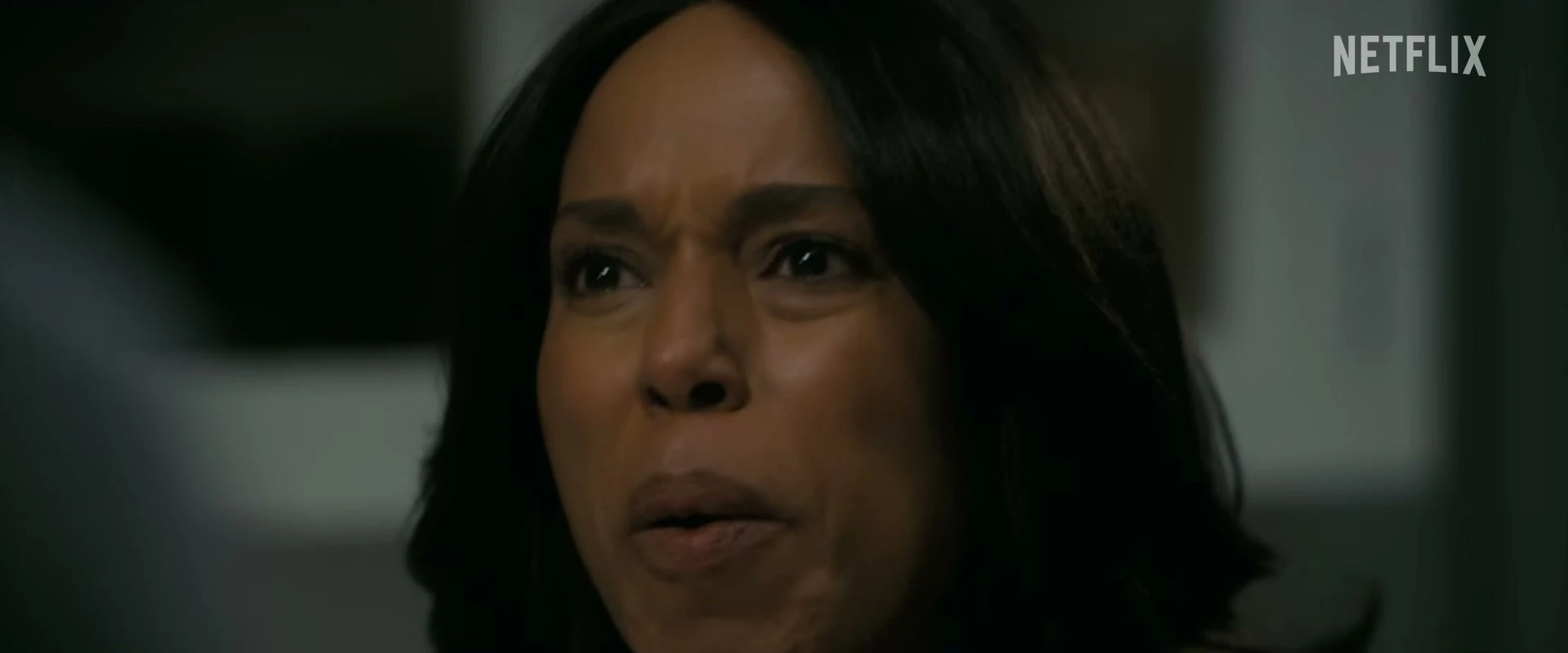 Kerry Washington appears in a sharp close-up as Abigail Kimball in Animals.