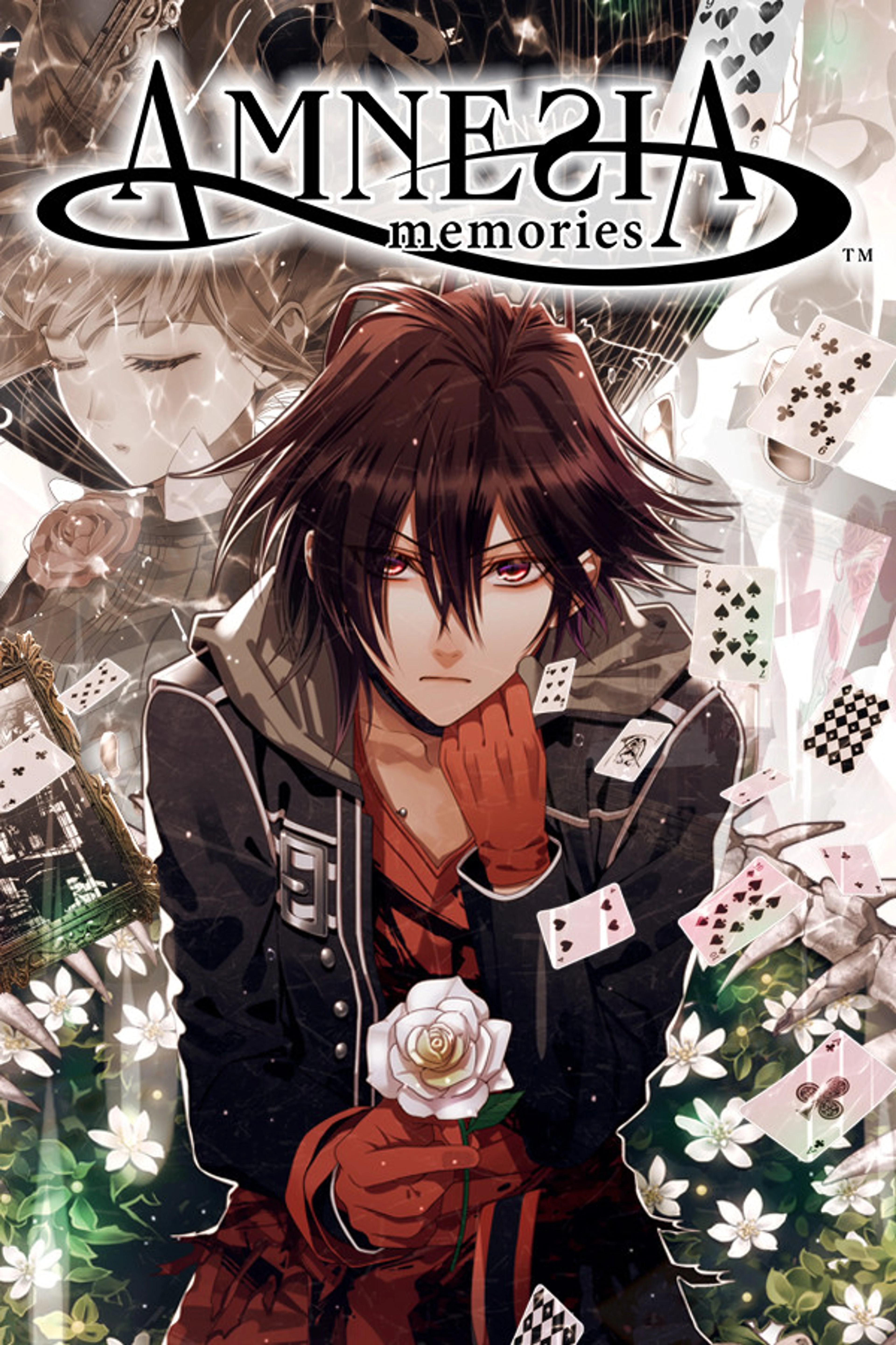 Official Amnesia: Memories cover with its romance characters and title.
