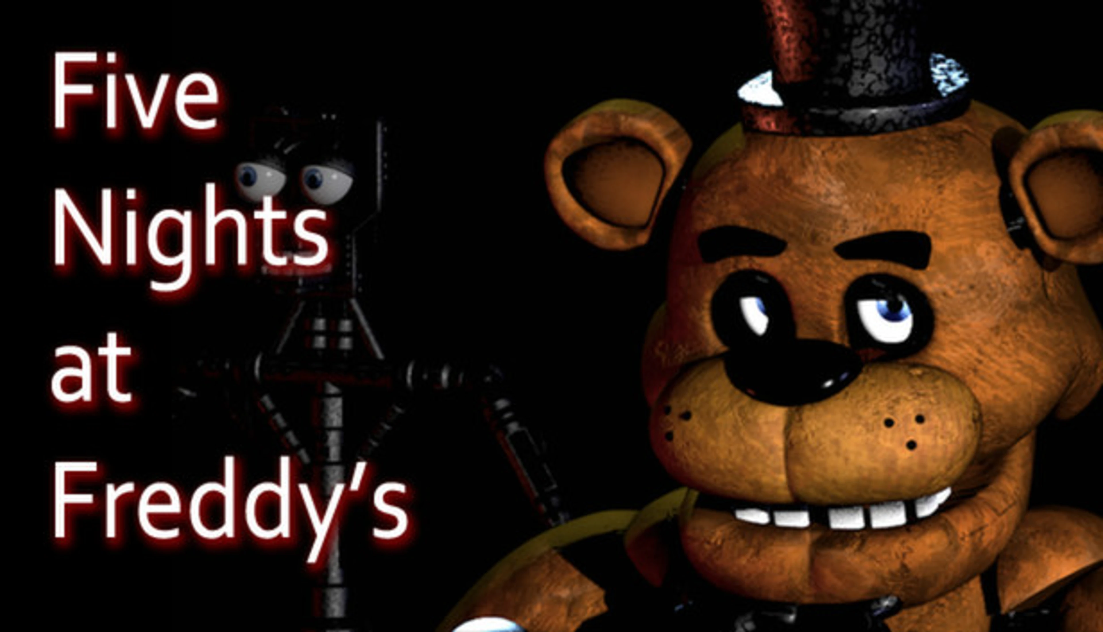 Official Five Nights at Freddy's title art showing Freddy Fazbear.
