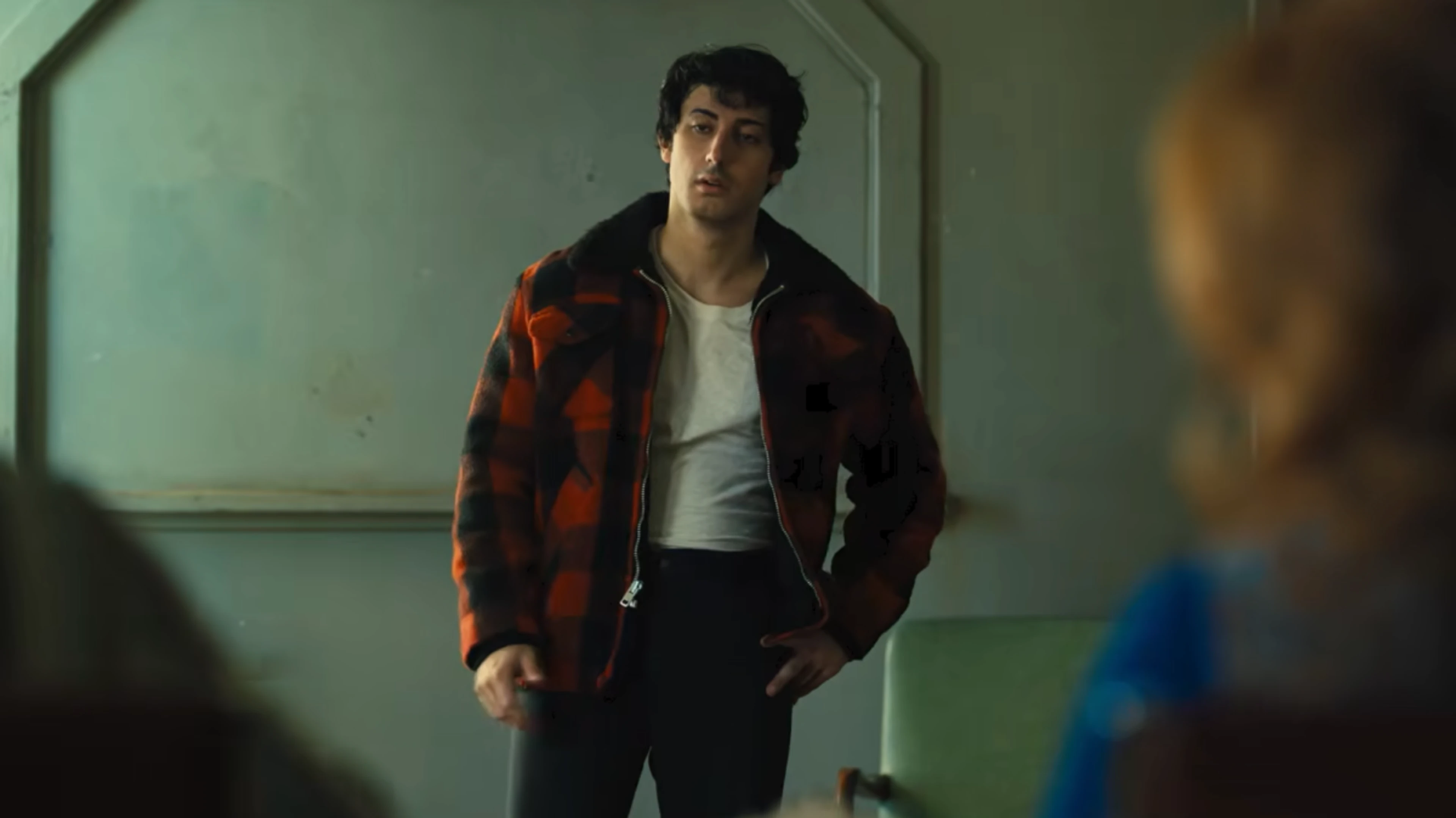 Anthony Ippolito as young Sylvester Stallone stands outside in I Play Rocky.