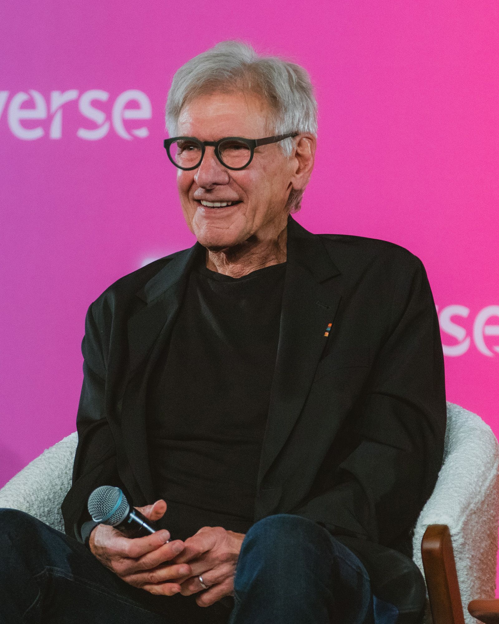 Harrison Ford at a Shrinking panel during Televerse 2025.