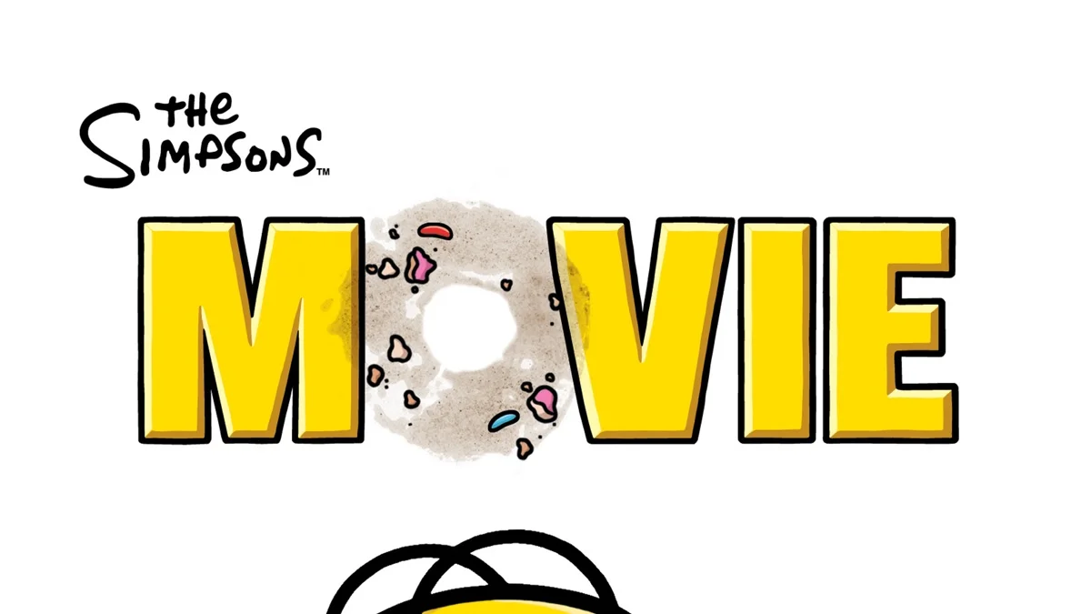 The original 2007 Simpsons Movie logo appears on its official movie artwork.
