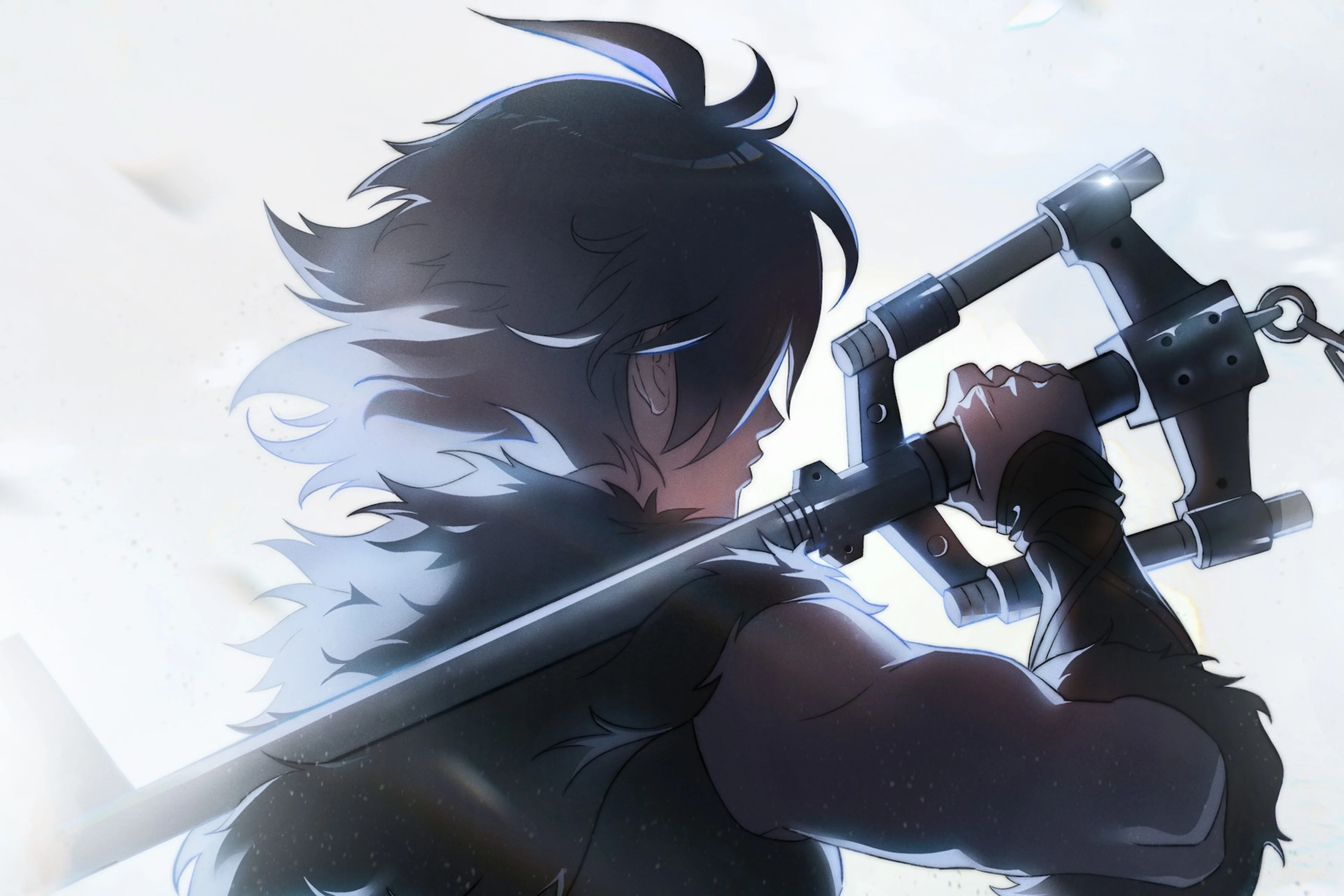 A mysterious Keyblade wielder appears in the first key art for the upcoming Kingdom Hearts anime series.