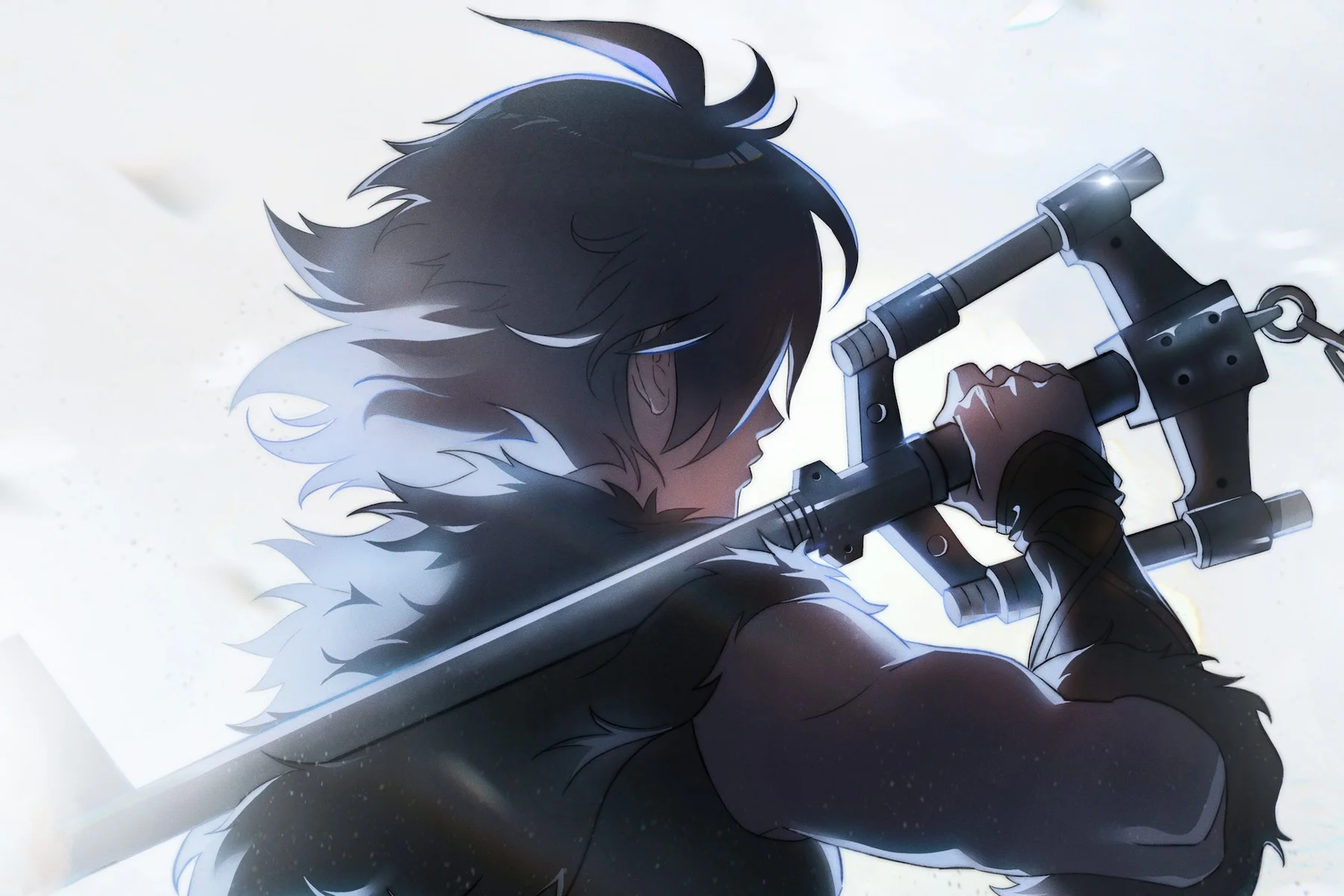 A mysterious Keyblade wielder appears in the first key art for the upcoming Kingdom Hearts anime series.