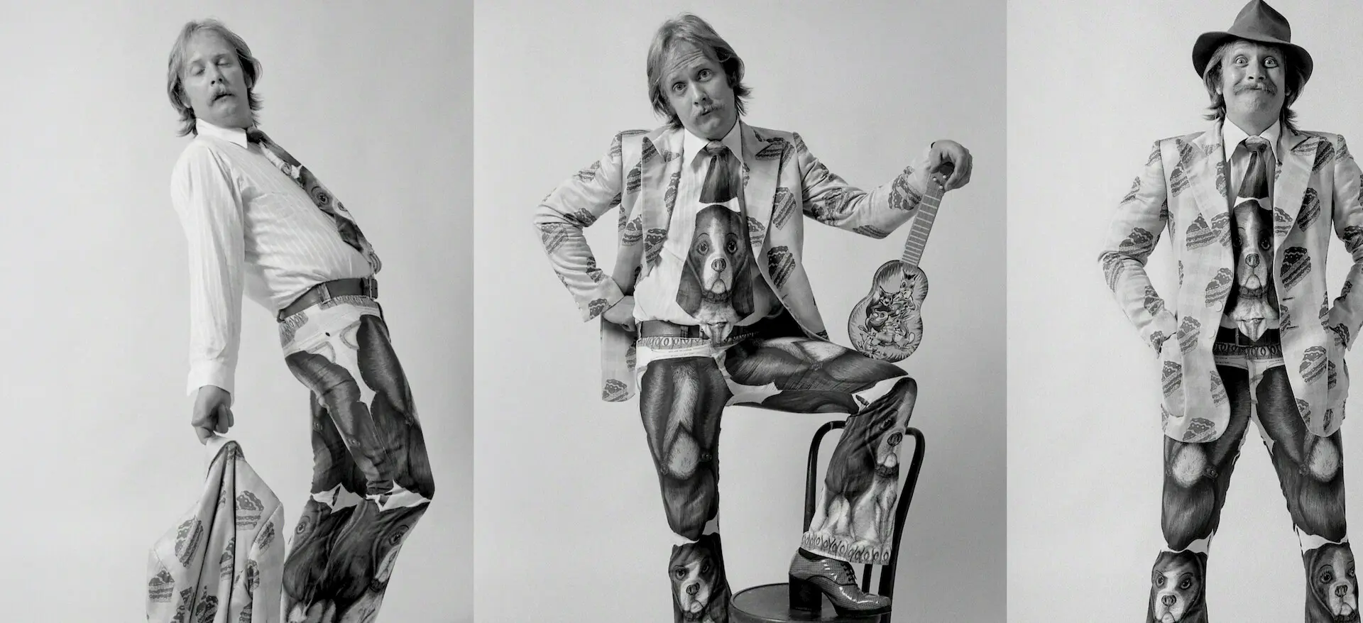 Martin Mull appears in three black-and-white poses from the documentary’s artwork