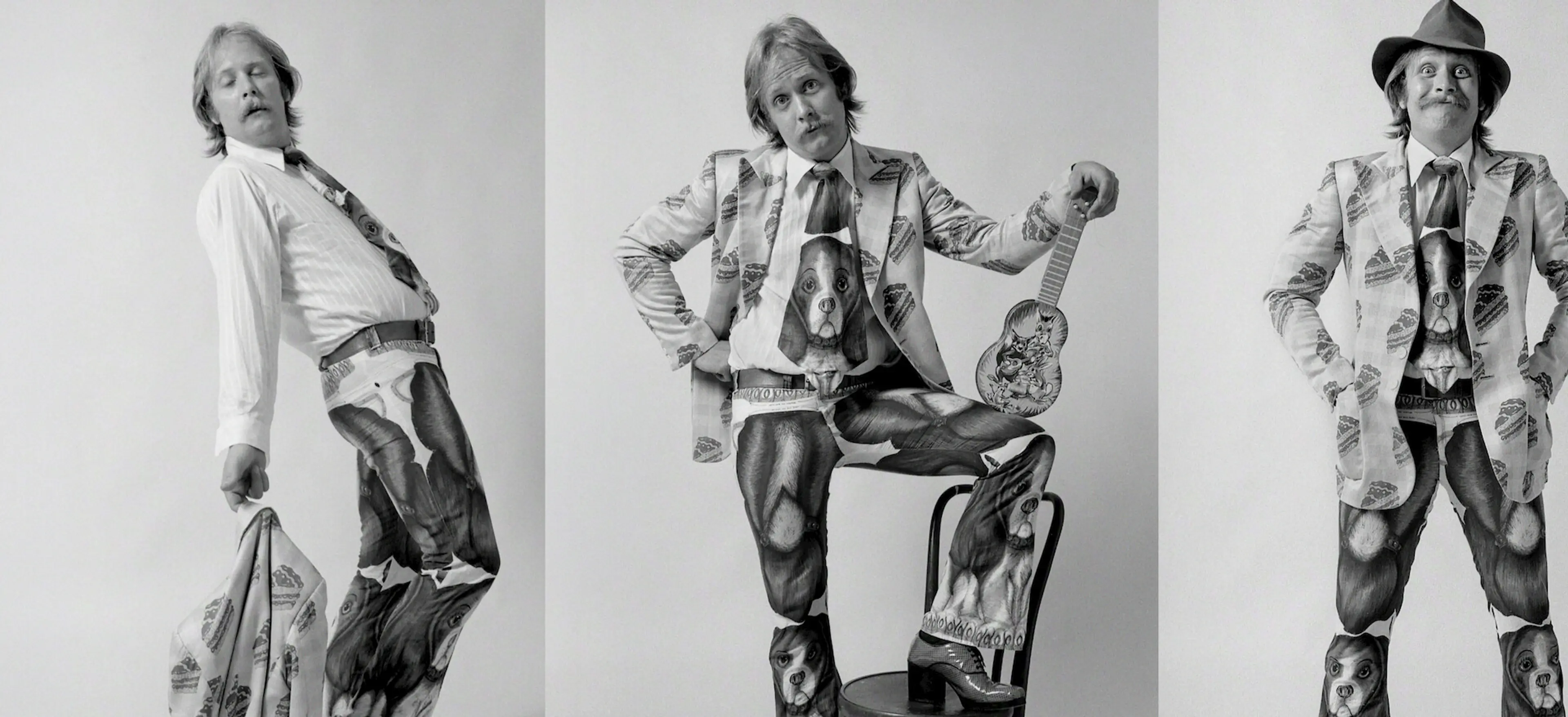 Martin Mull appears in three black-and-white poses from the documentary’s artwork