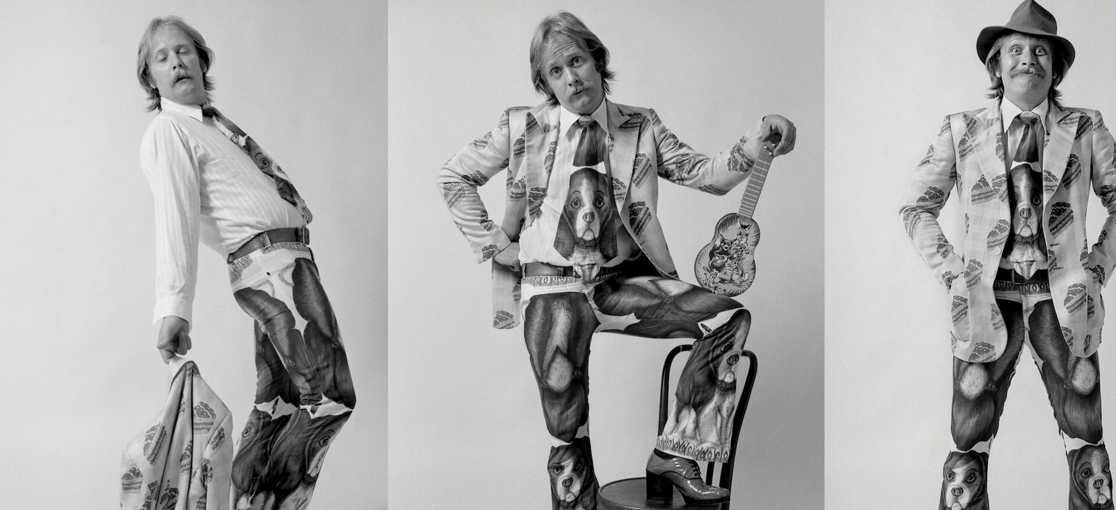 Martin Mull appears in three black-and-white poses from the documentary’s artwork