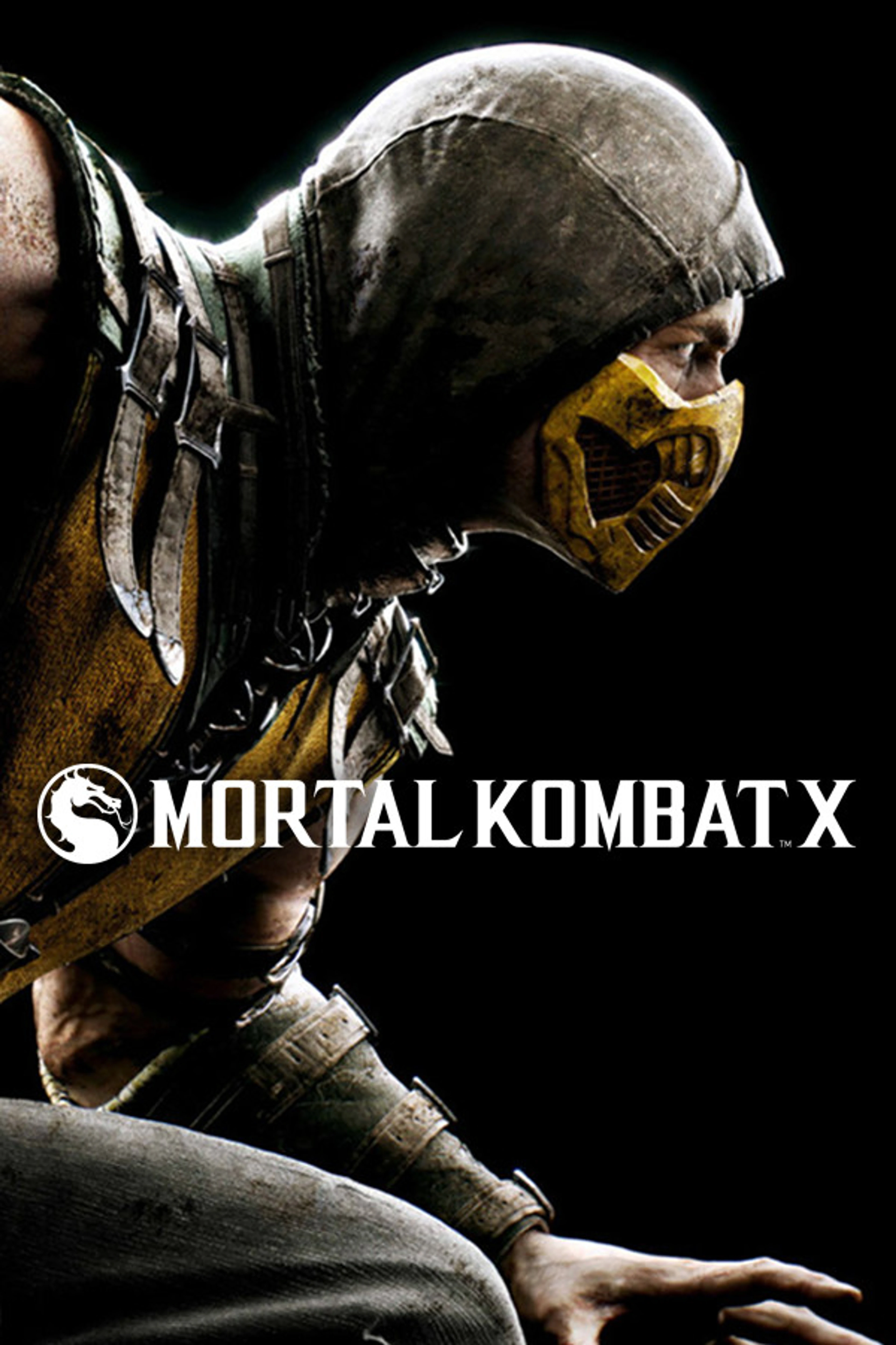 Official Mortal Kombat X vertical cover with Scorpion and the native game title.