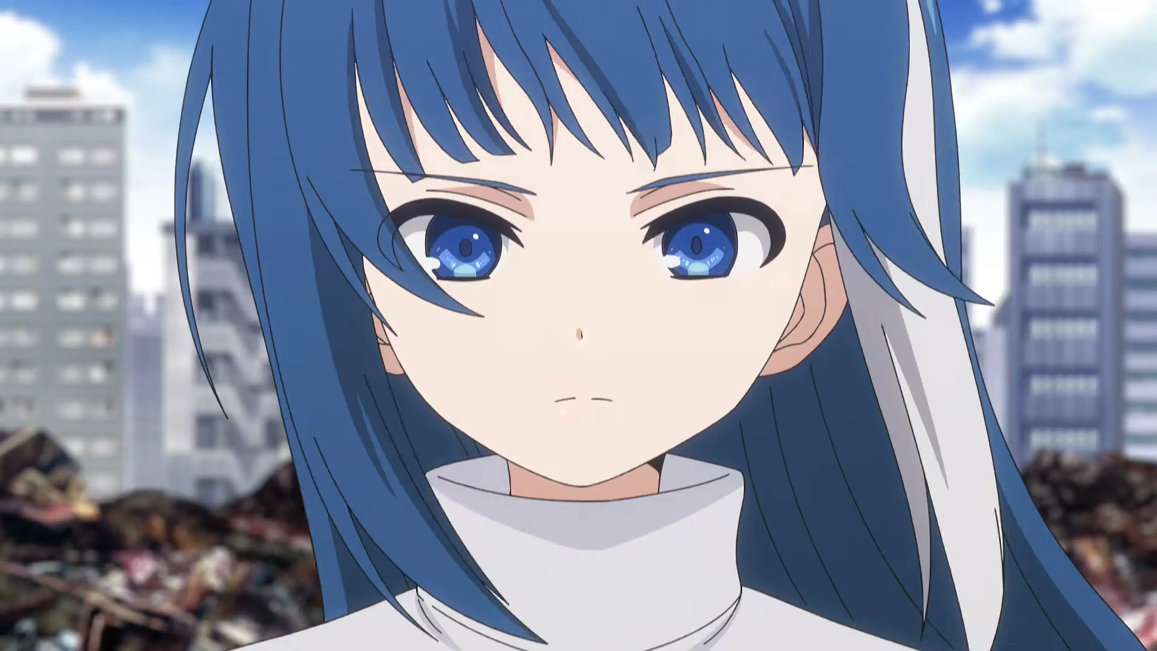 Mutsumi Yozakura looks forward in a close-up from the Season 2 Cour 2 trailer.