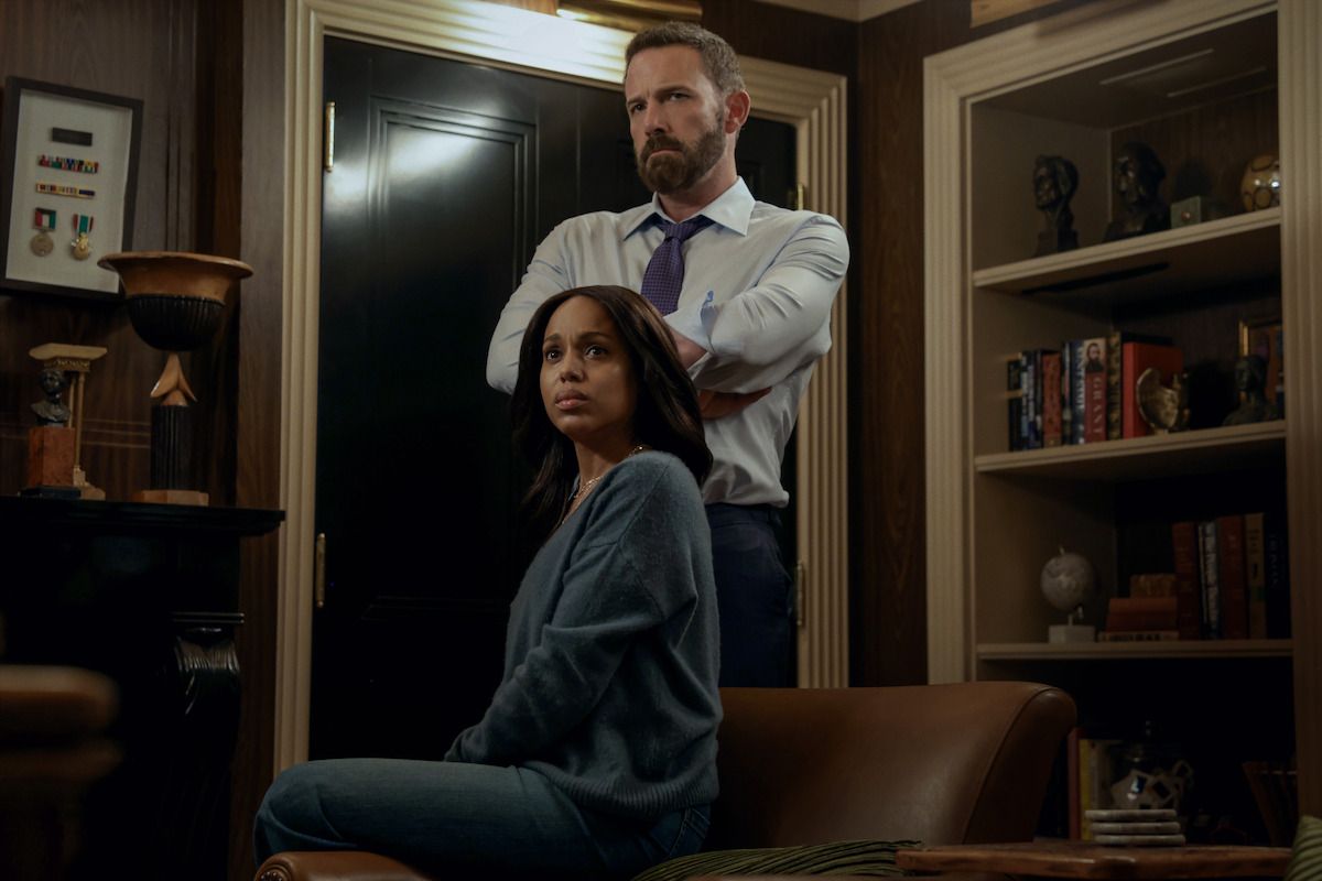 Kerry Washington as Abigail Kimball, seated in an official Animals production photograph.