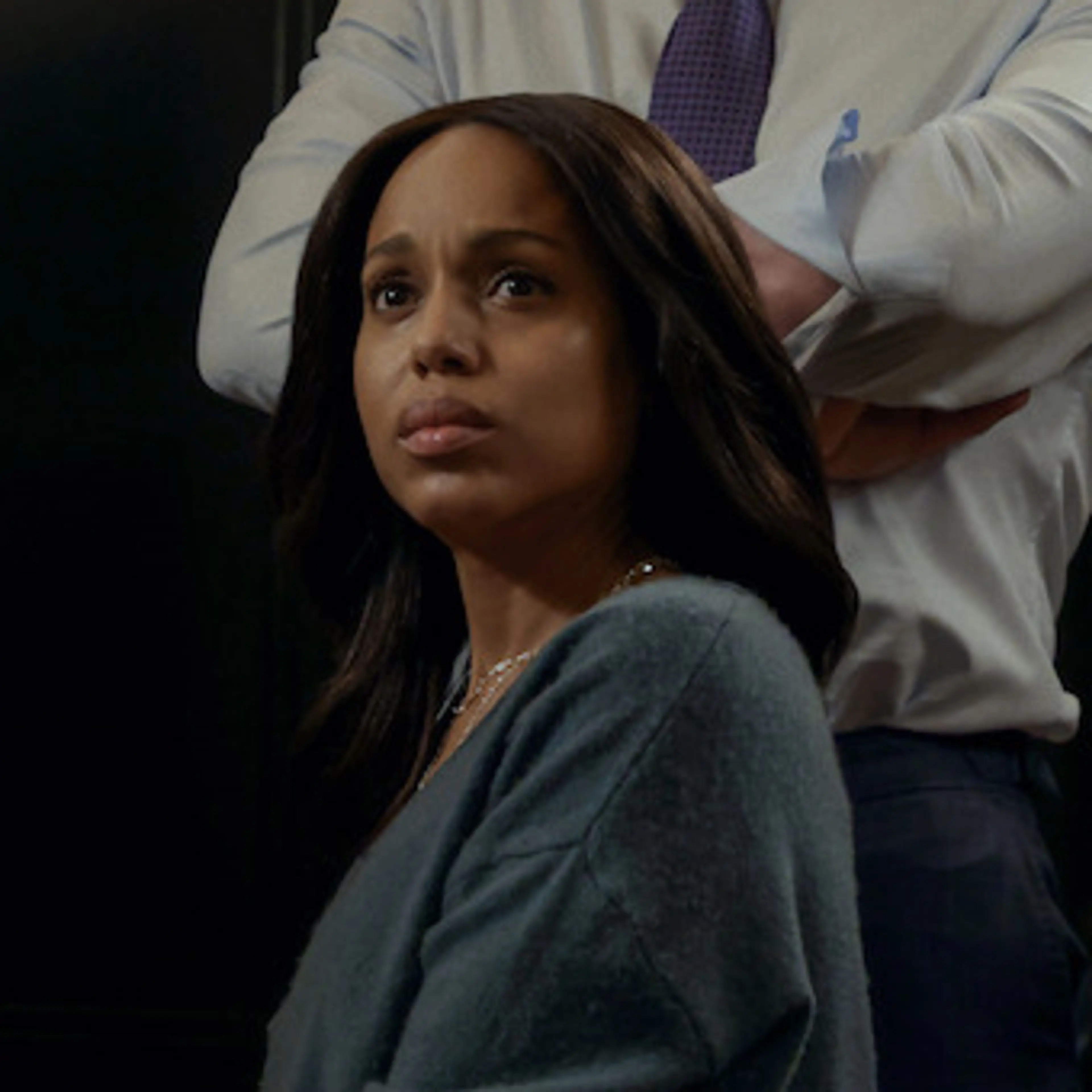 Kerry Washington as Abigail Kimball, seated in an official Animals production photograph.
