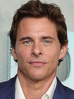 Portrait of James Marsden in a blue jacket and white shirt.