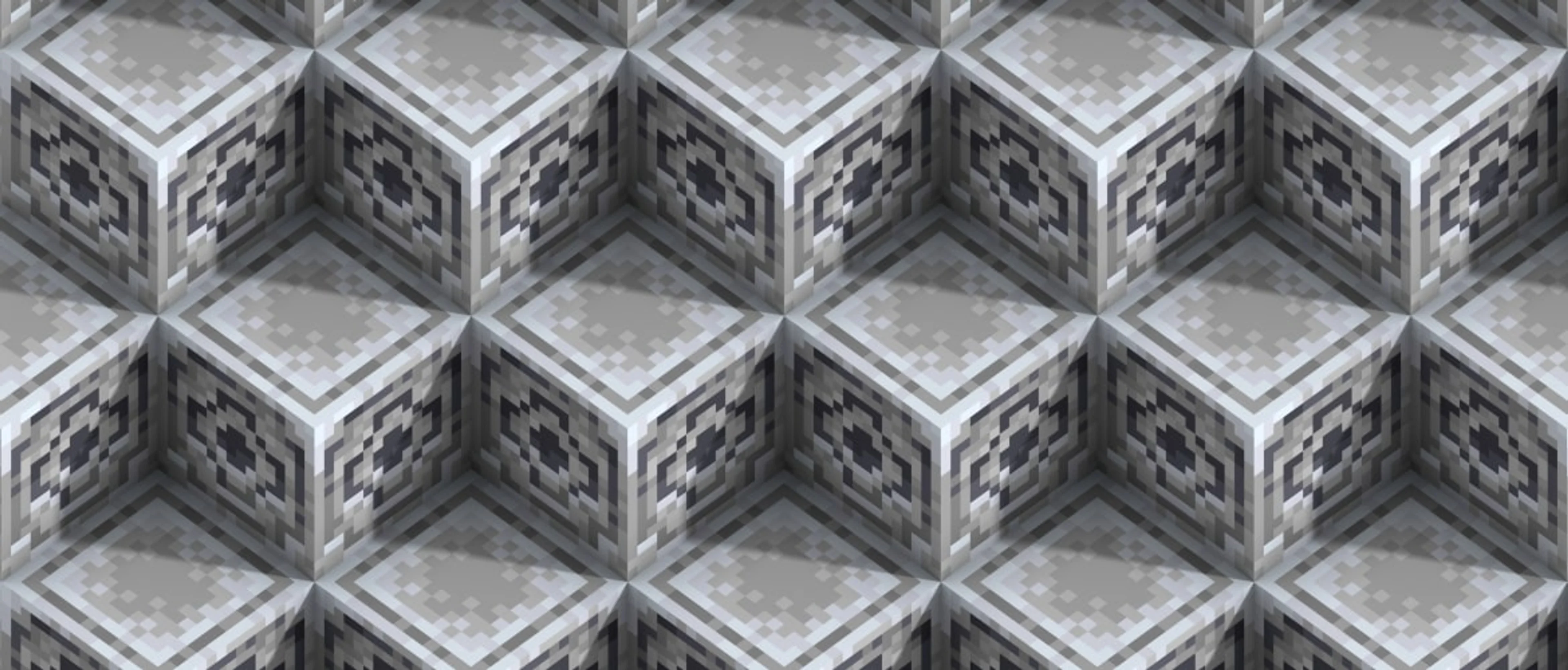 A lodestone block glowing inside a Minecraft landscape.