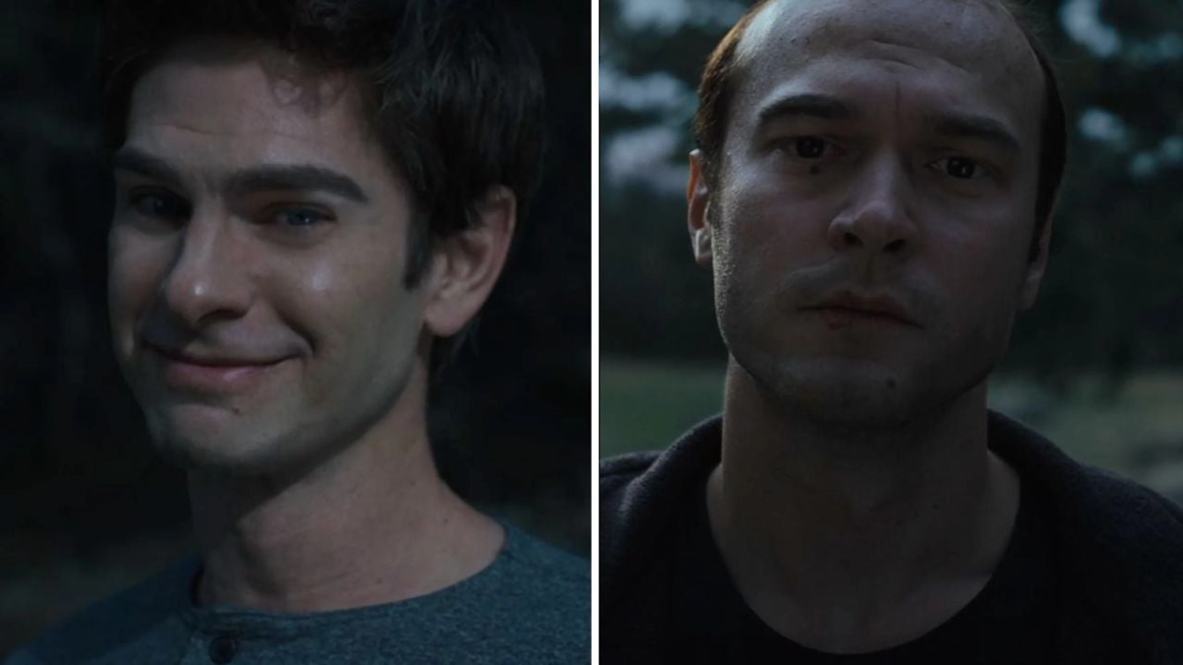 Andrew Garfield as Sam Altman and Yura Borisov as Ilya Sutskever in Artificial.