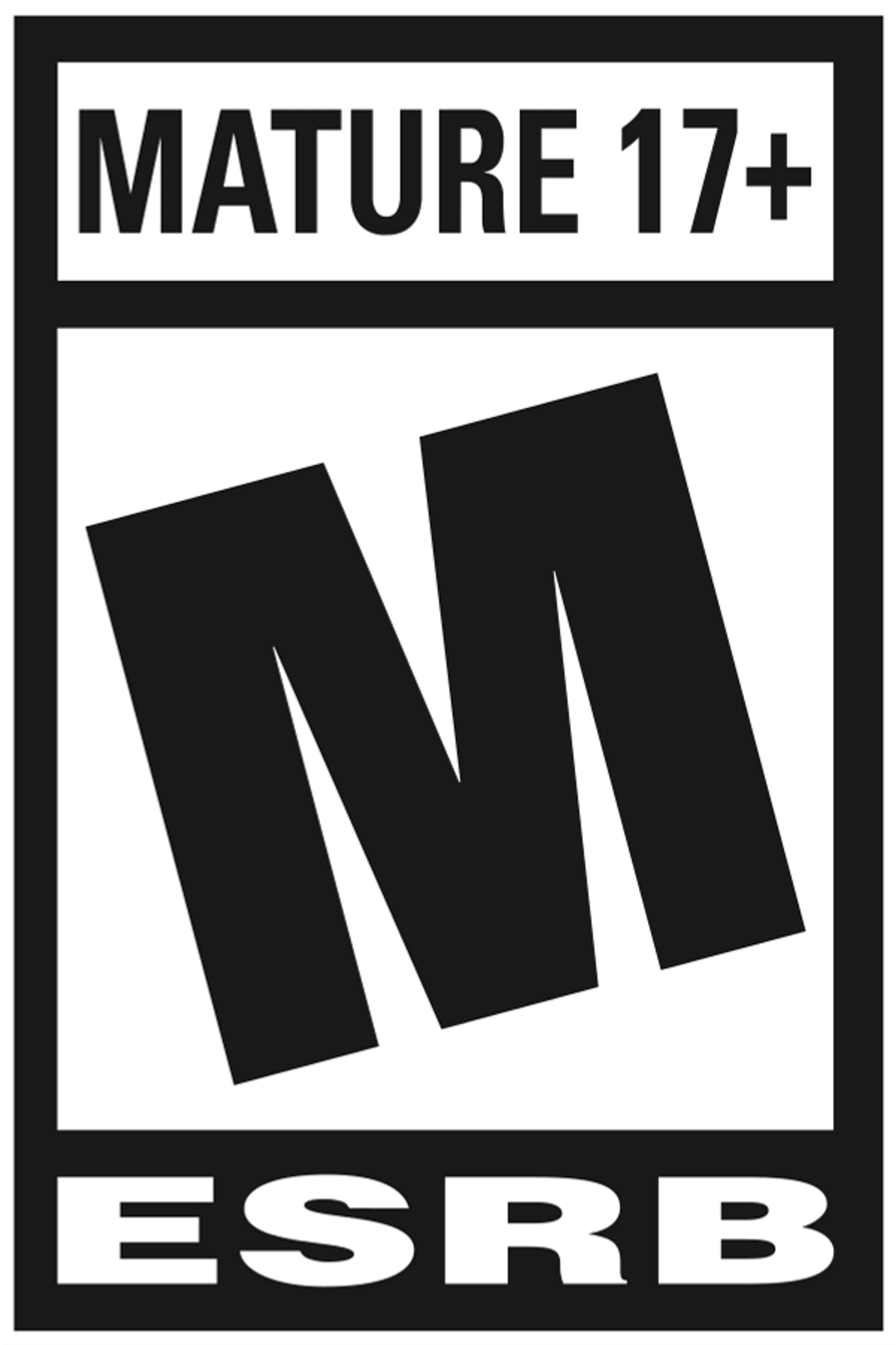 Official ESRB Mature 17+ rating icon.