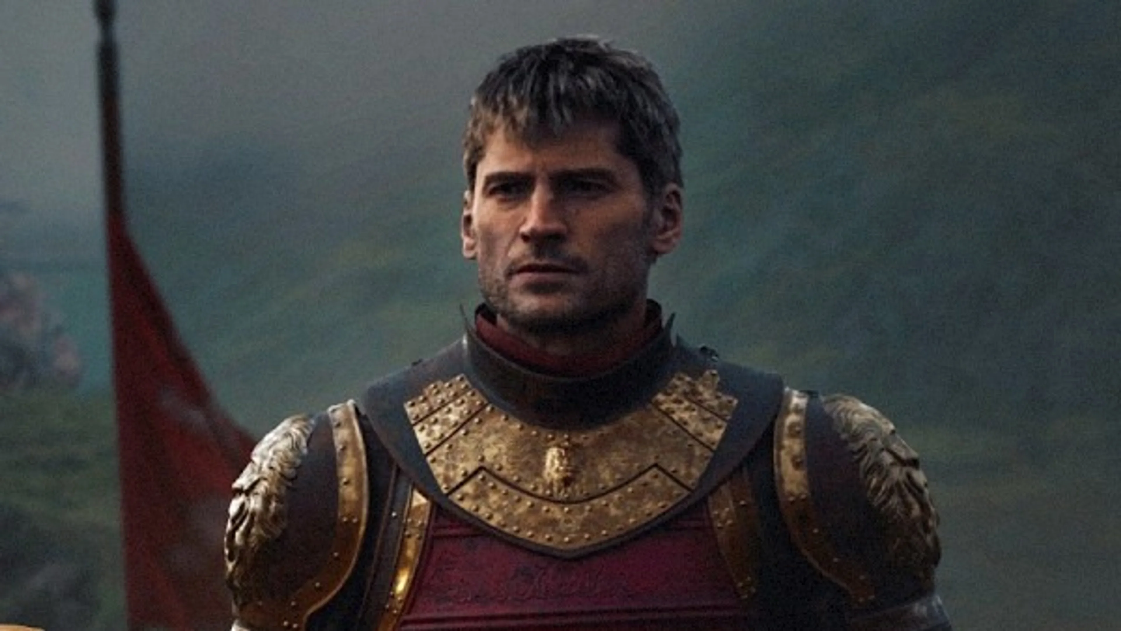 An armored commander stands in front of a red banner in clean Game of Thrones: War for Westeros artwork.