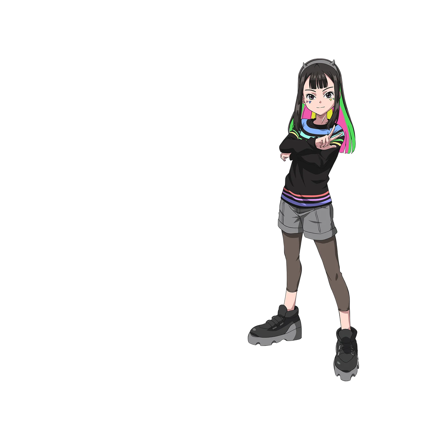 Official high-resolution character art of Multi Nana-iro from Beyblade X.