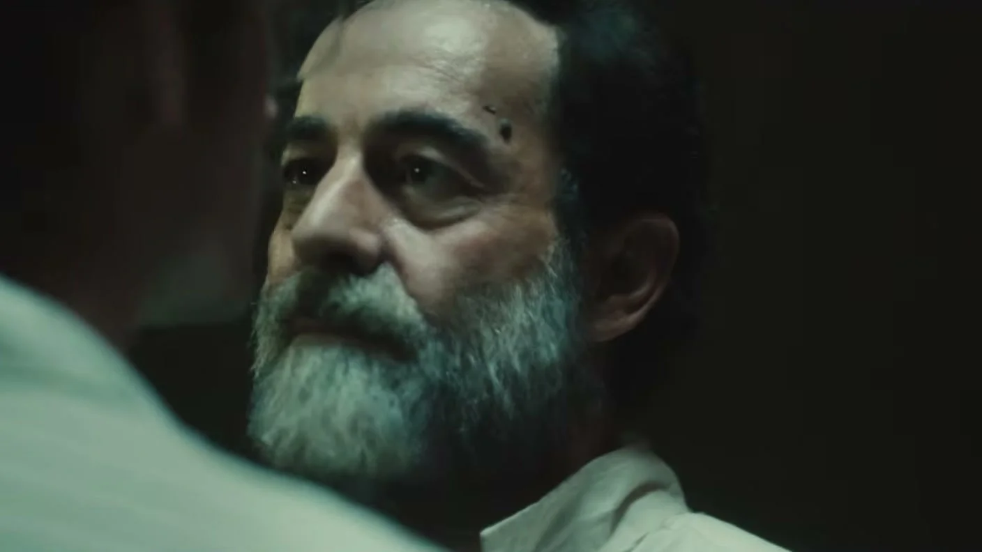Waleed Zuaiter portrays Saddam Hussein during an interrogation in High Value Target.