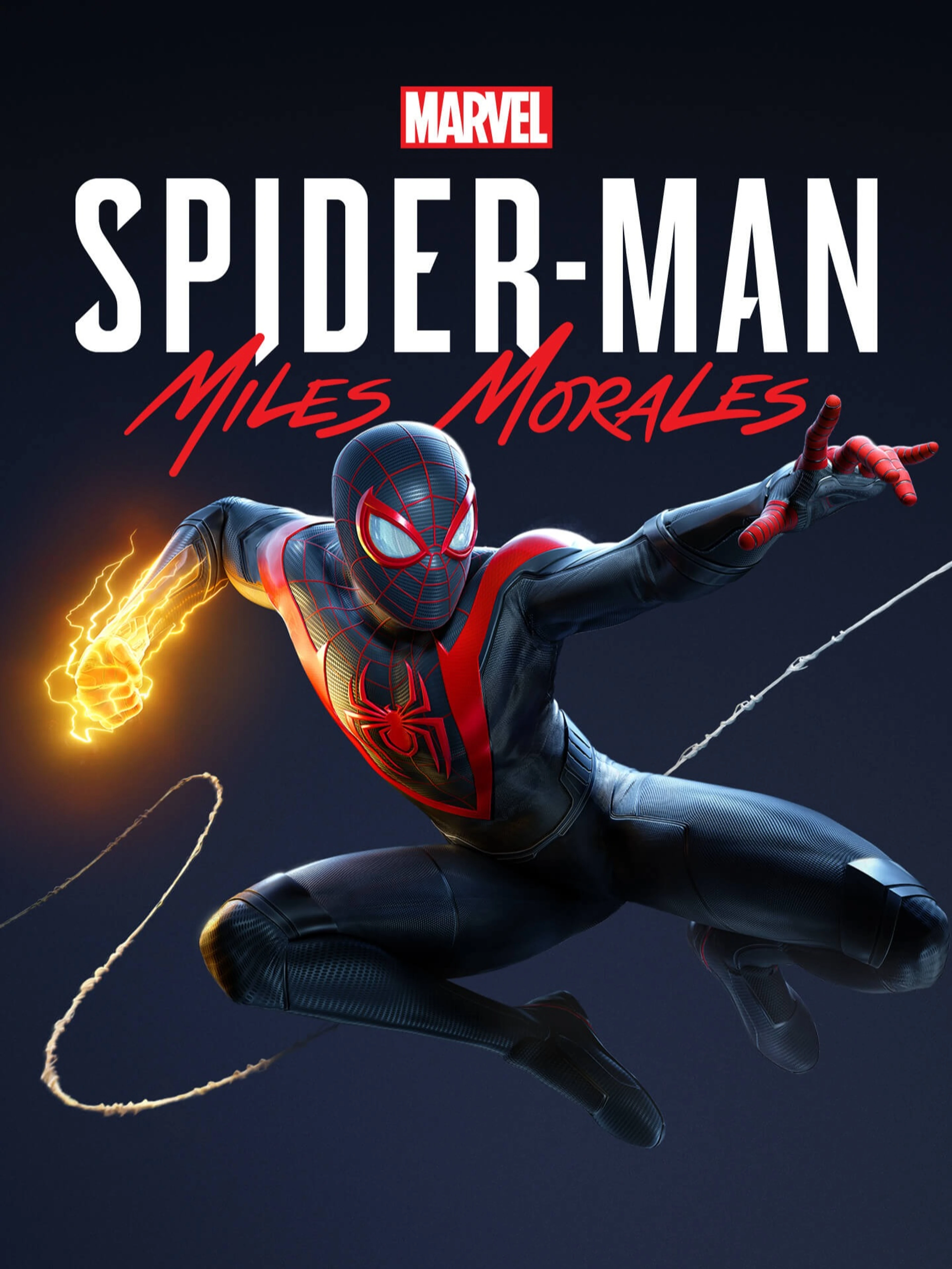 Official Marvel’s Spider-Man: Miles Morales cover showing Miles in his Spider-Man suit and the game logo.