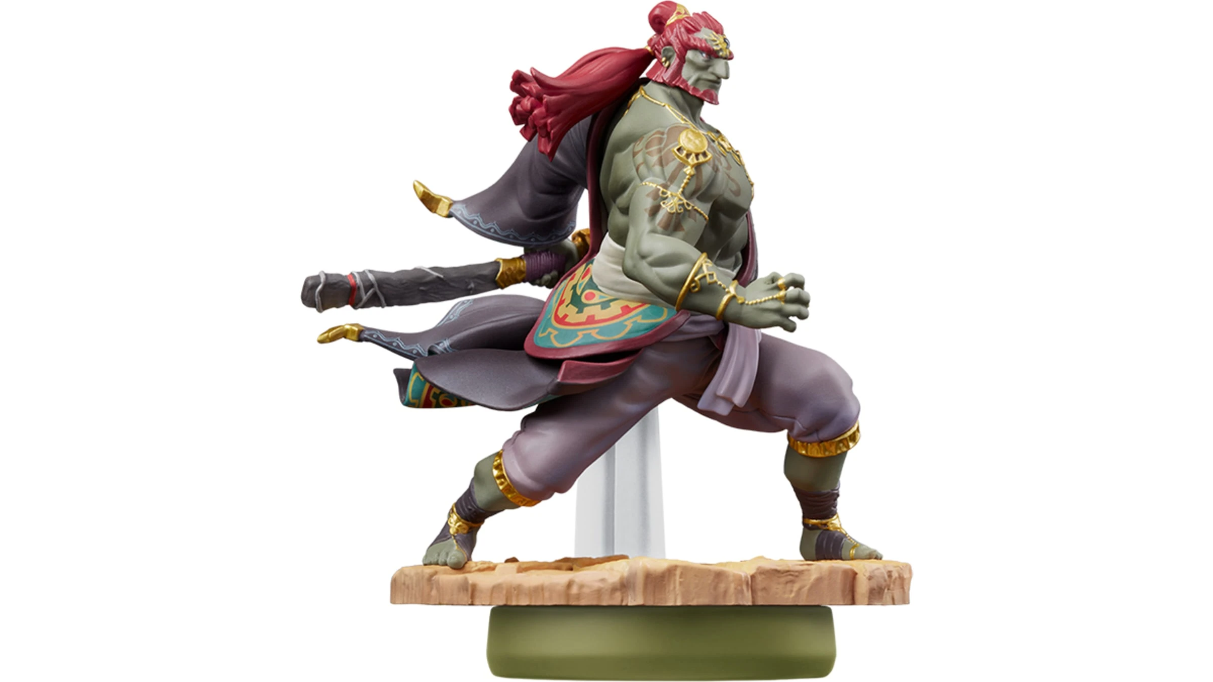 Ganondorf stands against a red and black background in official Tears of the Kingdom artwork.