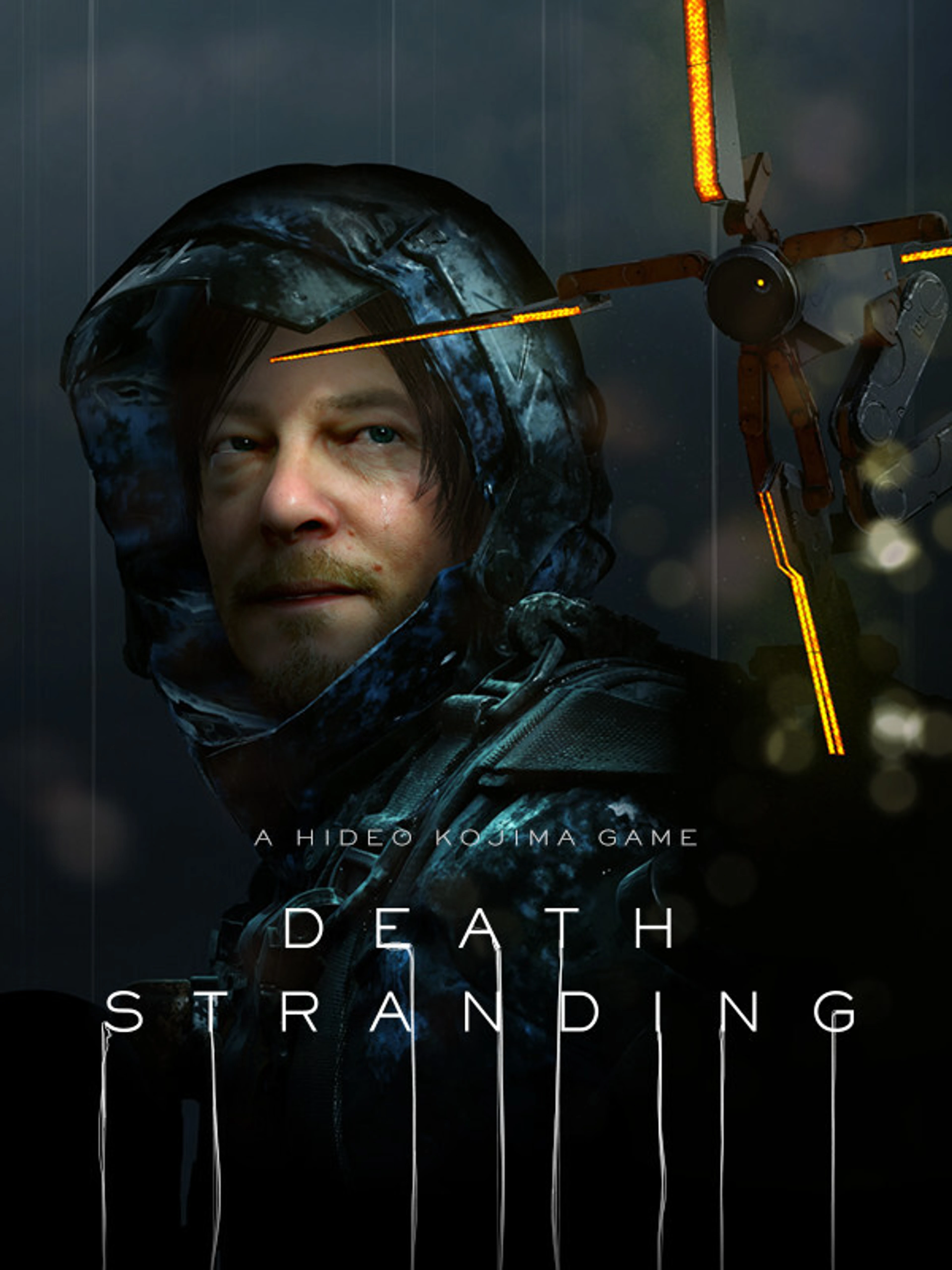 Original official Death Stranding cover featuring Sam Porter Bridges in his delivery gear beneath the game title.
