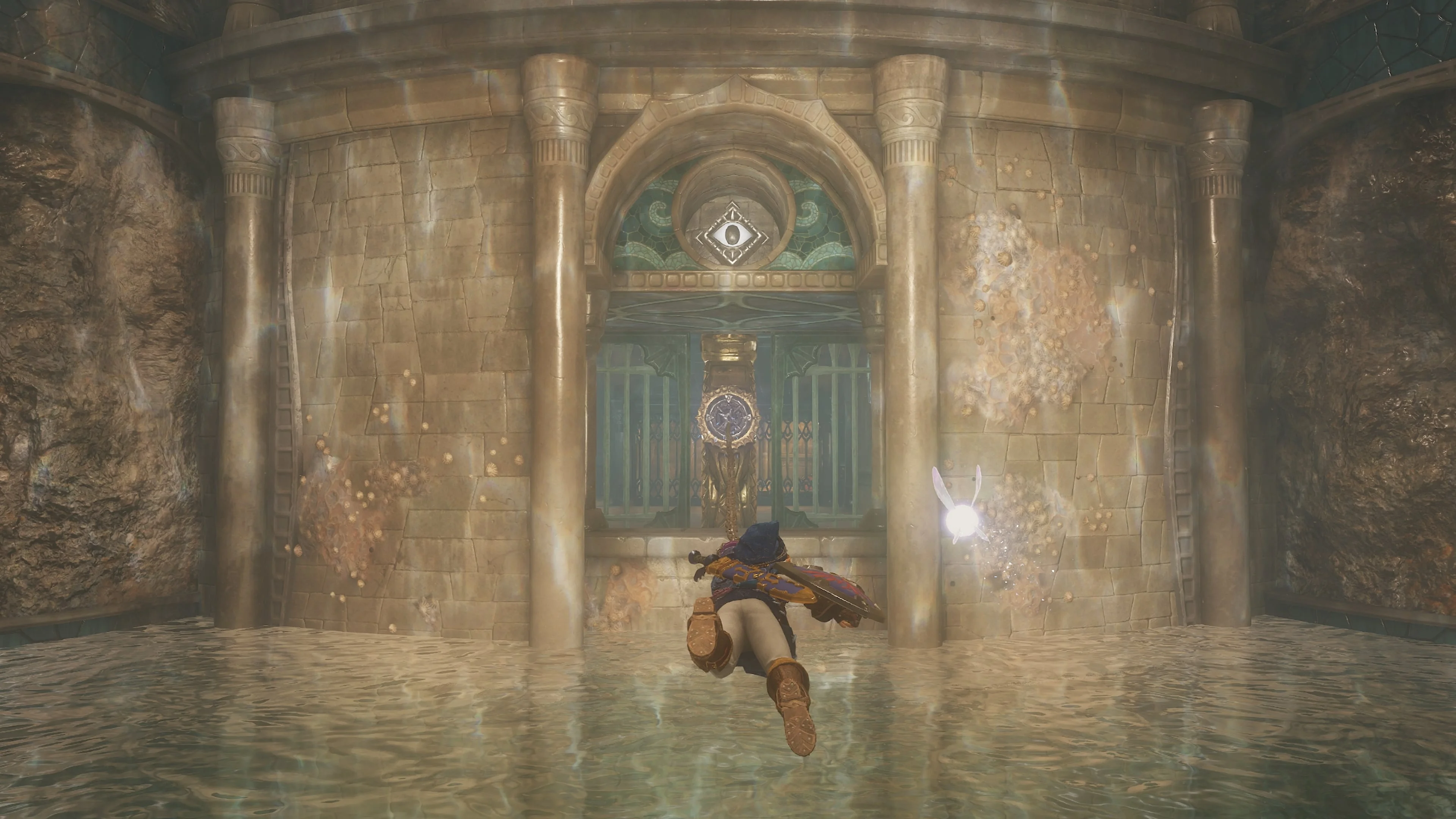 Link explores a stone dungeon chamber in the Nintendo Switch 2 version of Ocarina of Time.