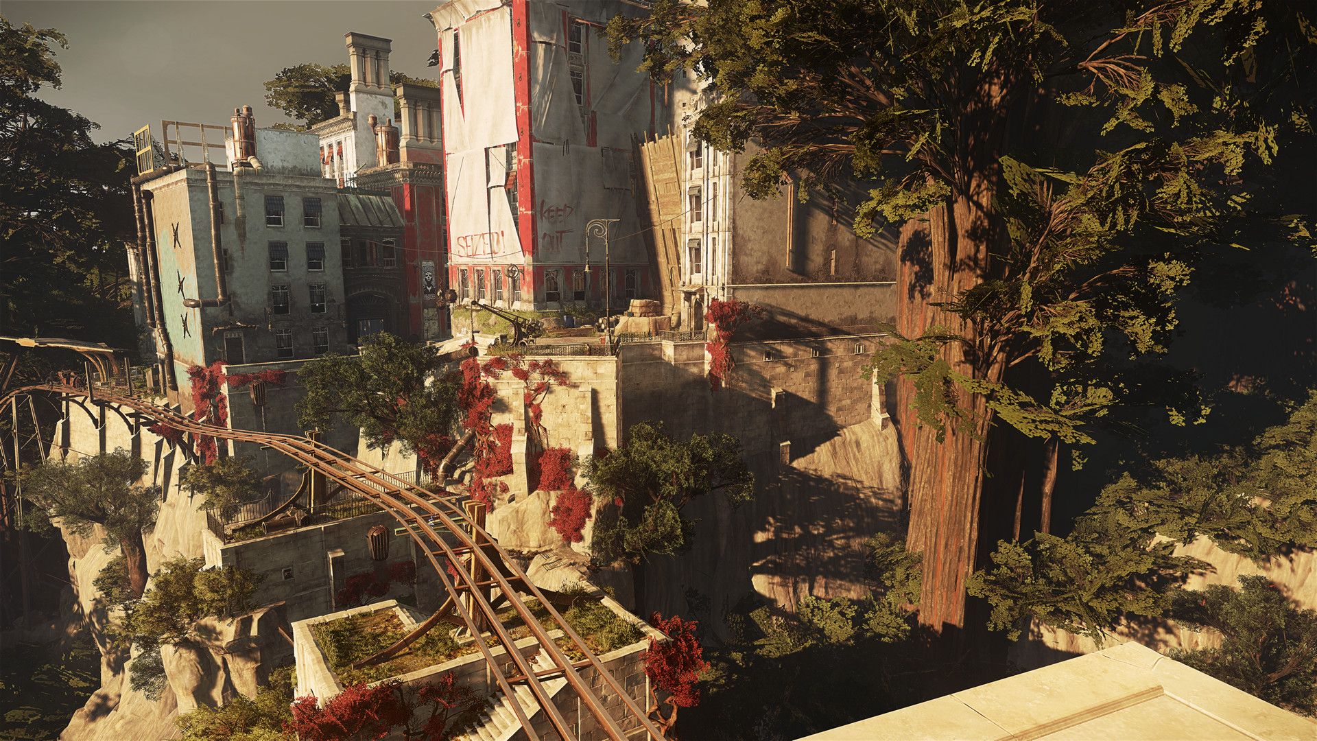 Rooftops and buildings across the coastal city of Karnaca.