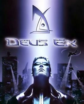 Original cover art for Deus Ex.