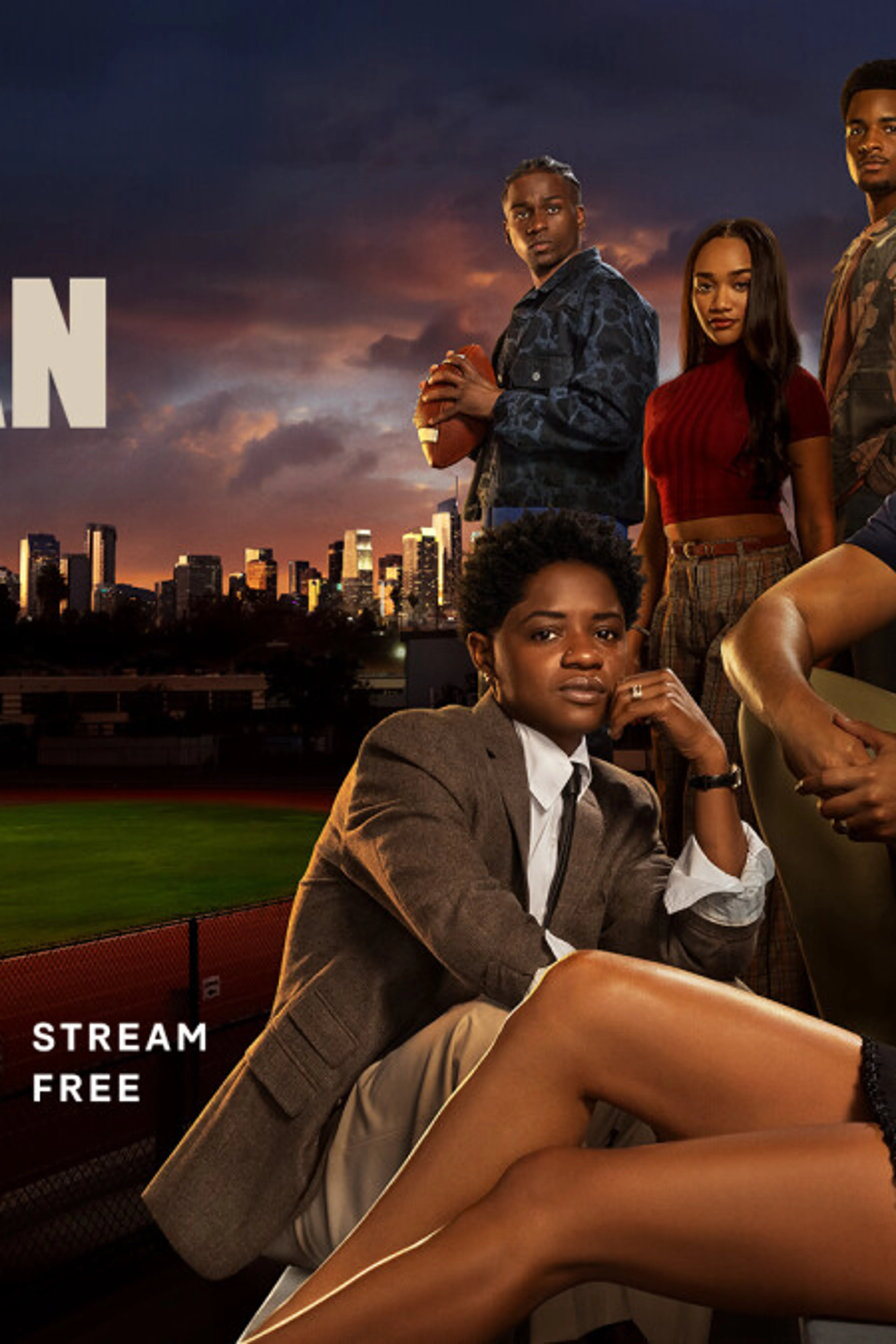 Official All American Season 8 key art featuring the cast.