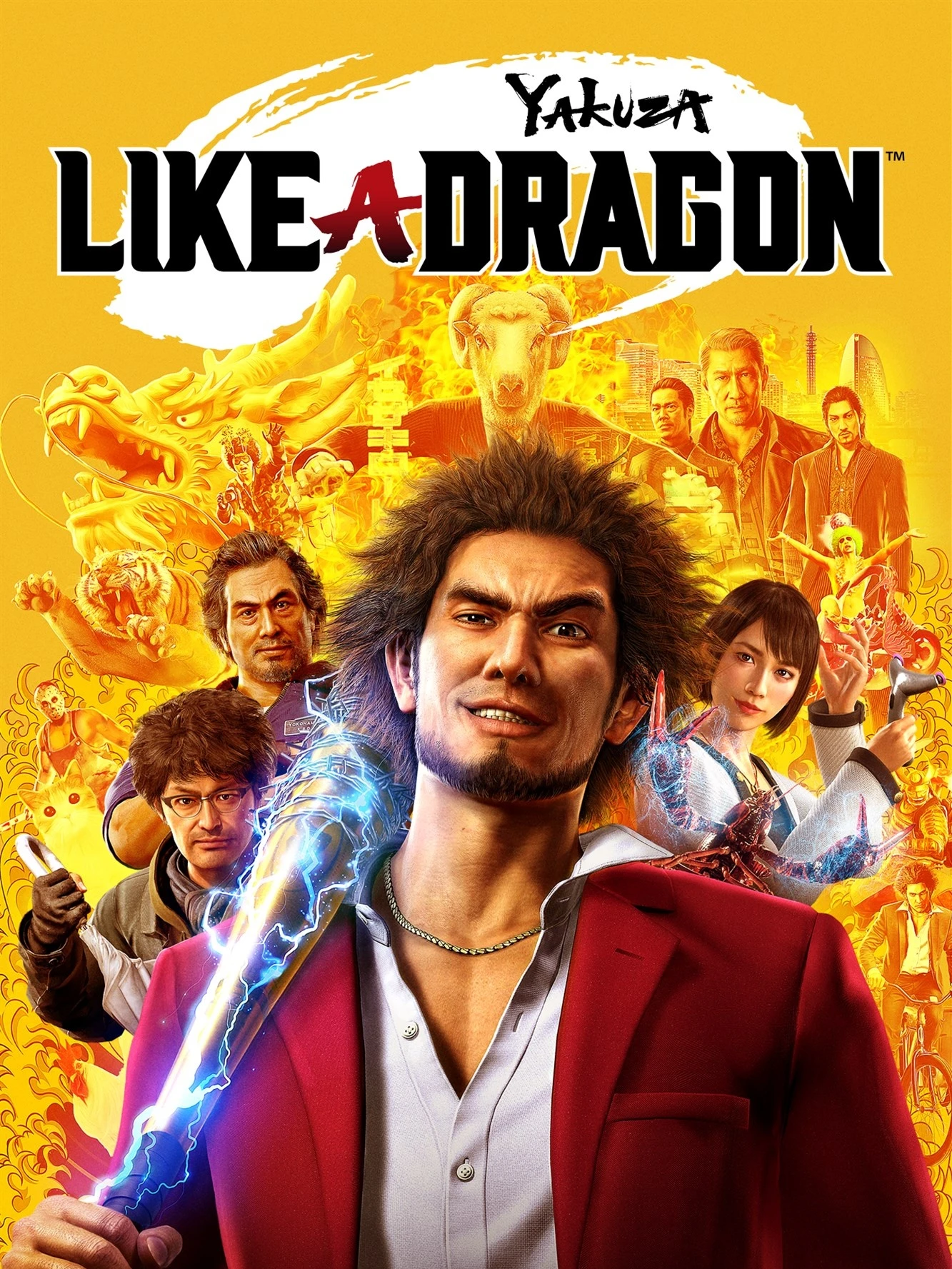 Official Yakuza: Like a Dragon cover with Ichiban and companions below the game logo.