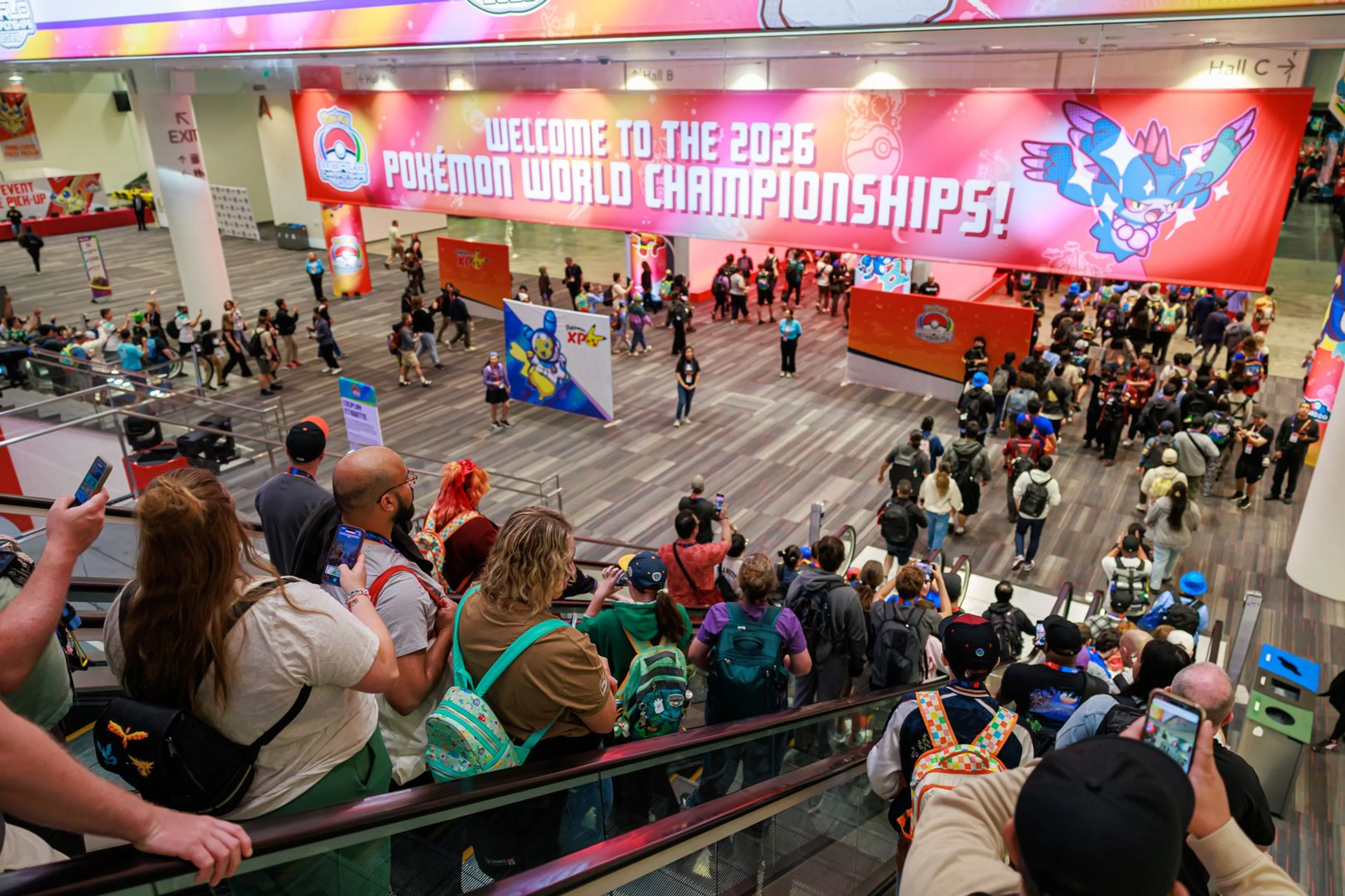 Fans enter the 2026 Pokémon World Championships event in San Francisco.