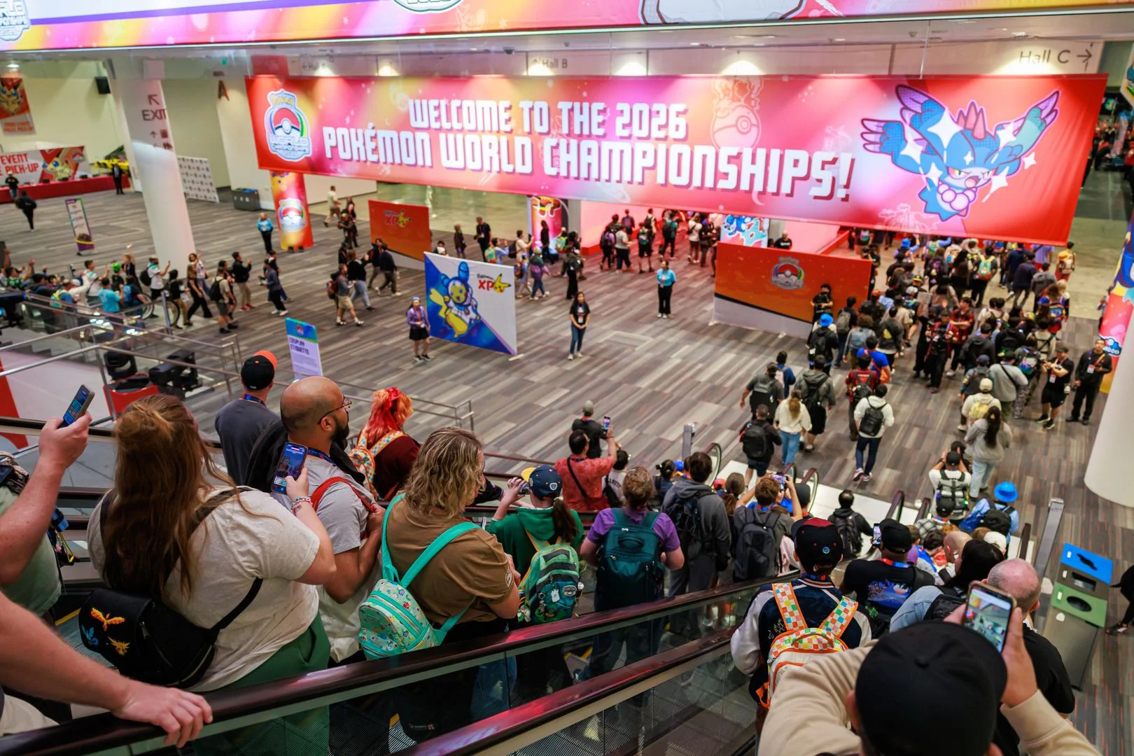 Fans enter the 2026 Pokémon World Championships event in San Francisco.
