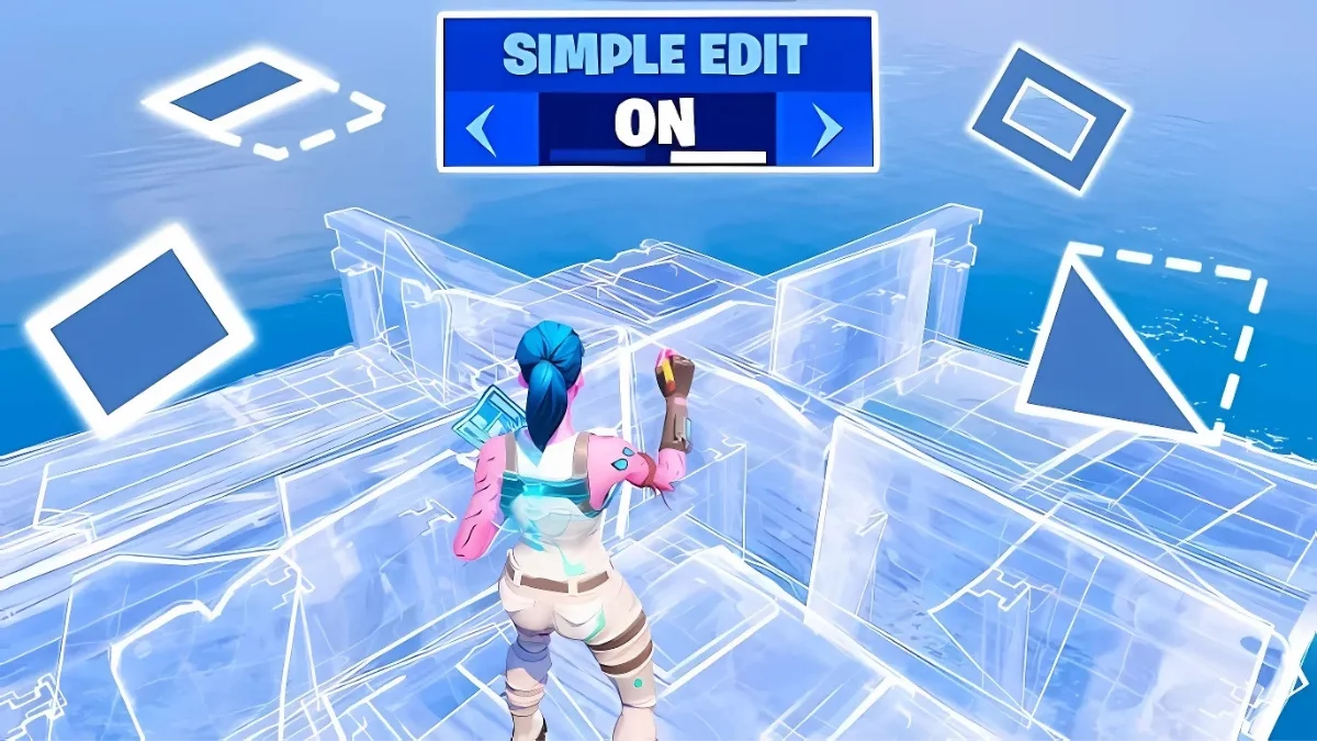 Fortnite players building during a match