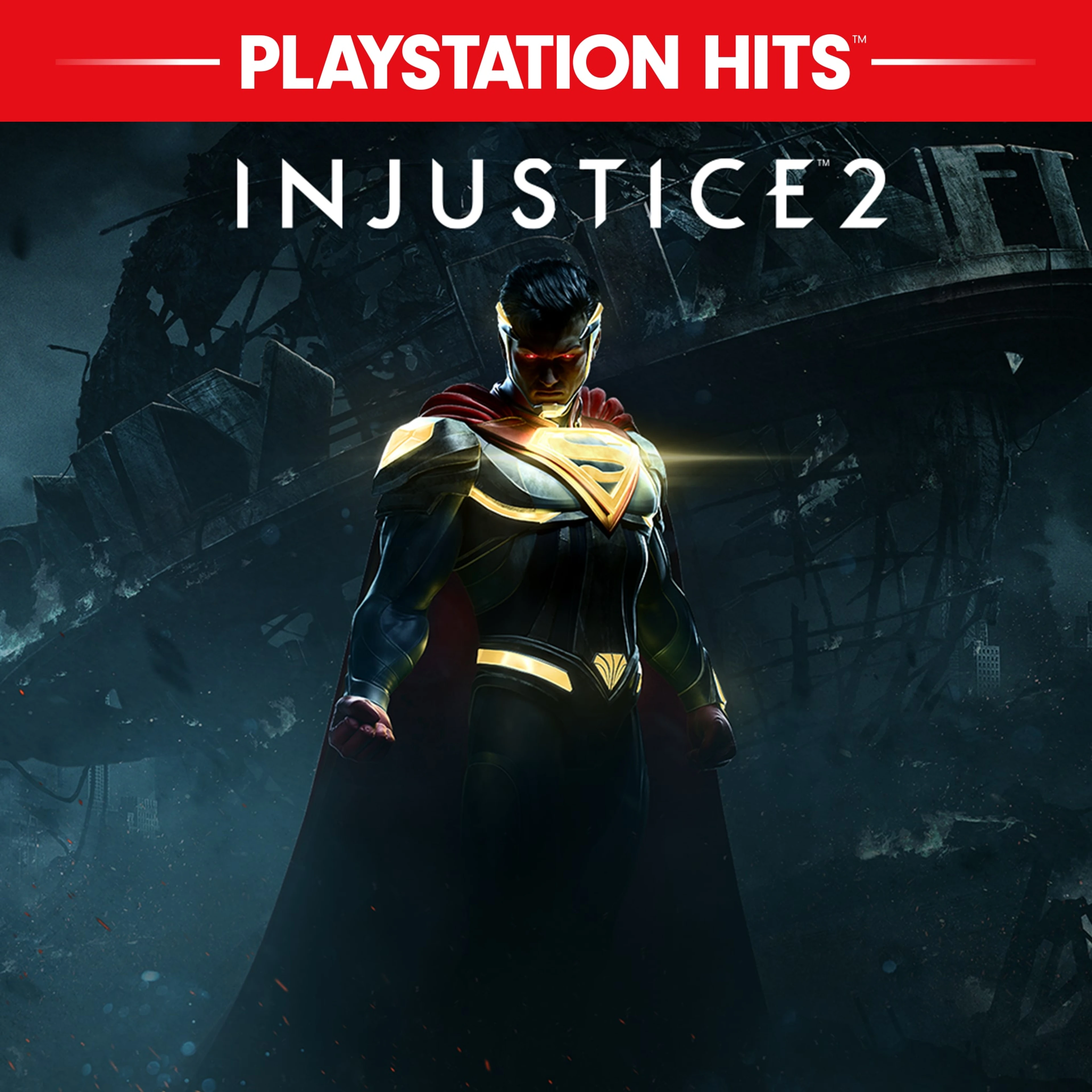 Official Injustice 2 PlayStation Hits base-game cover featuring Superman.