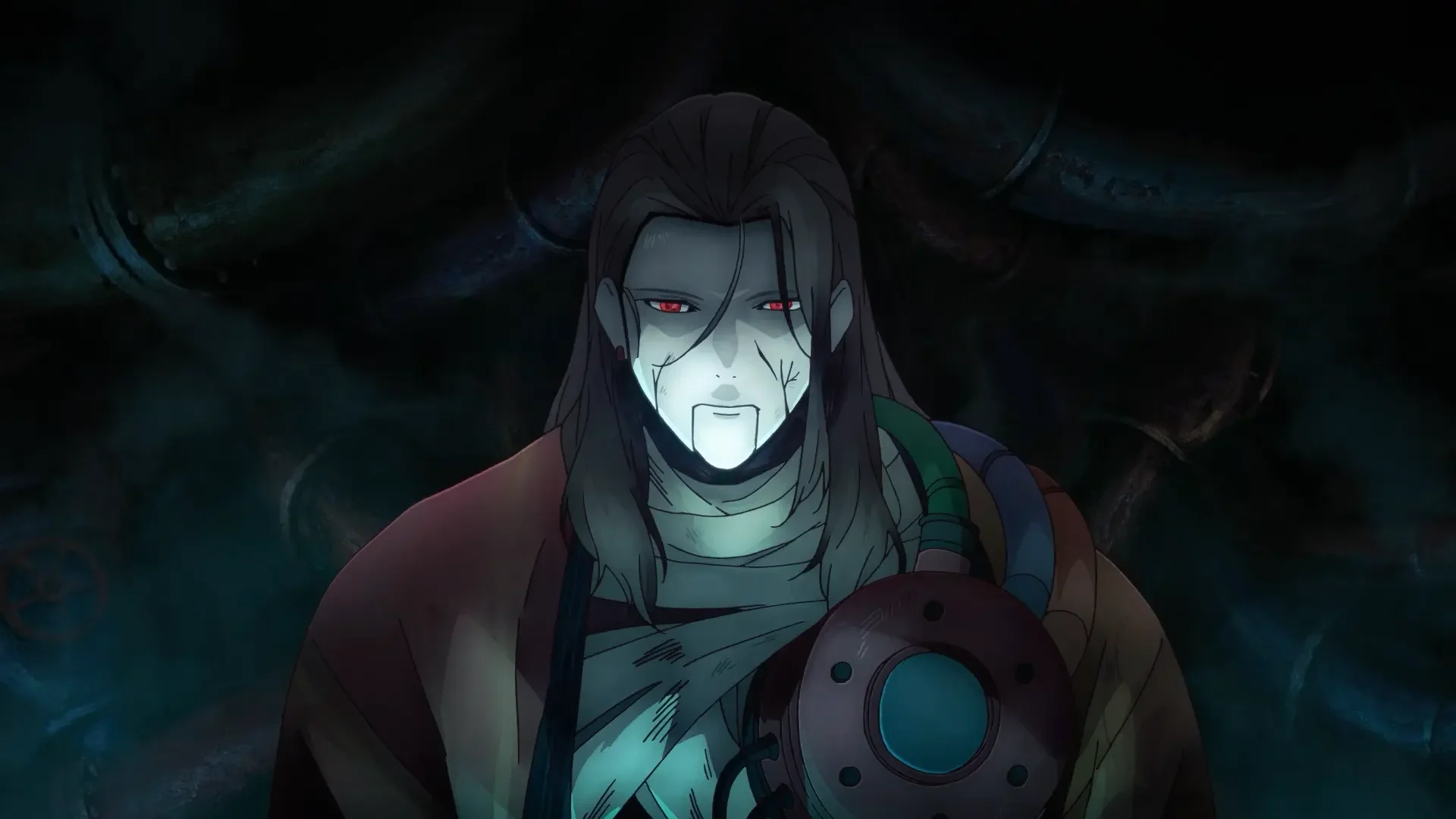 Yosuke appears in a dark underground setting in the official Sparks of Tomorrow finale still.