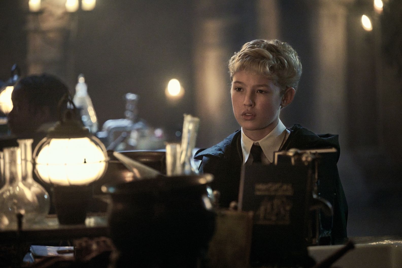 Lox Pratt as Draco Malfoy in HBO's Harry Potter and the Philosopher's Stone.