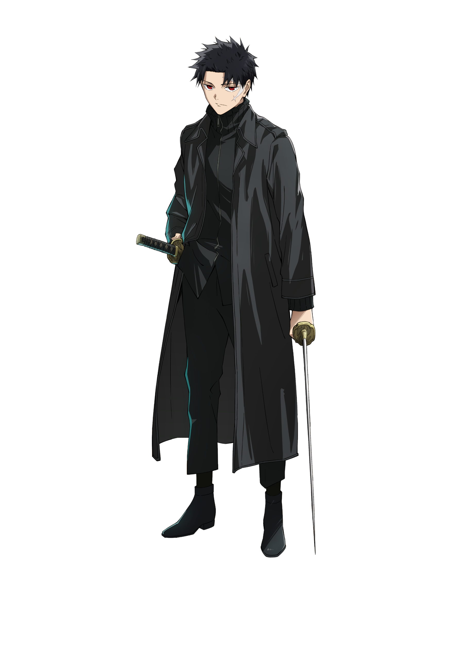 Chihiro Rokuhira carries the Enchanted Blade Enten in official Kagurabachi artwork.
