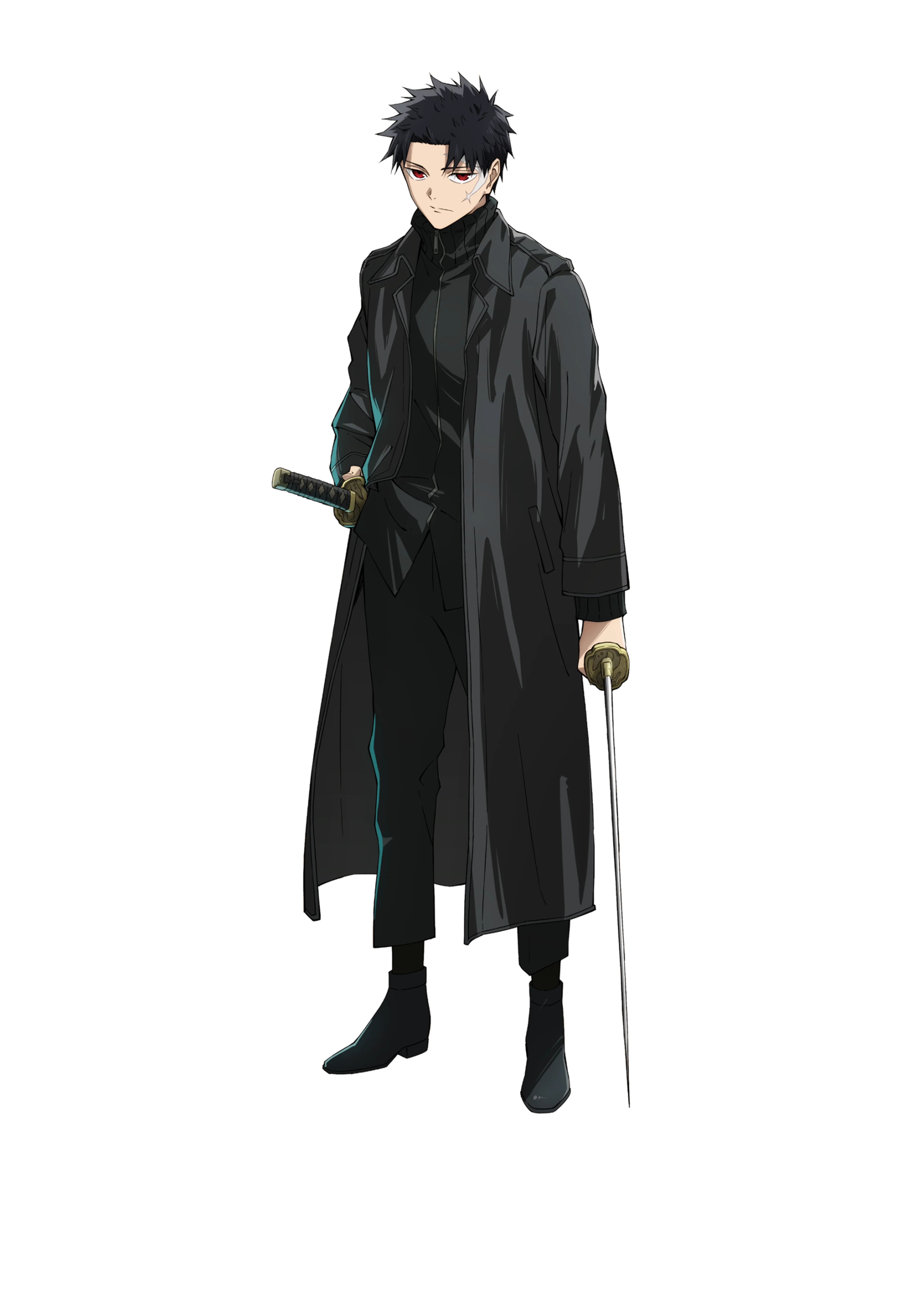 Chihiro Rokuhira carries the Enchanted Blade Enten in official Kagurabachi artwork.