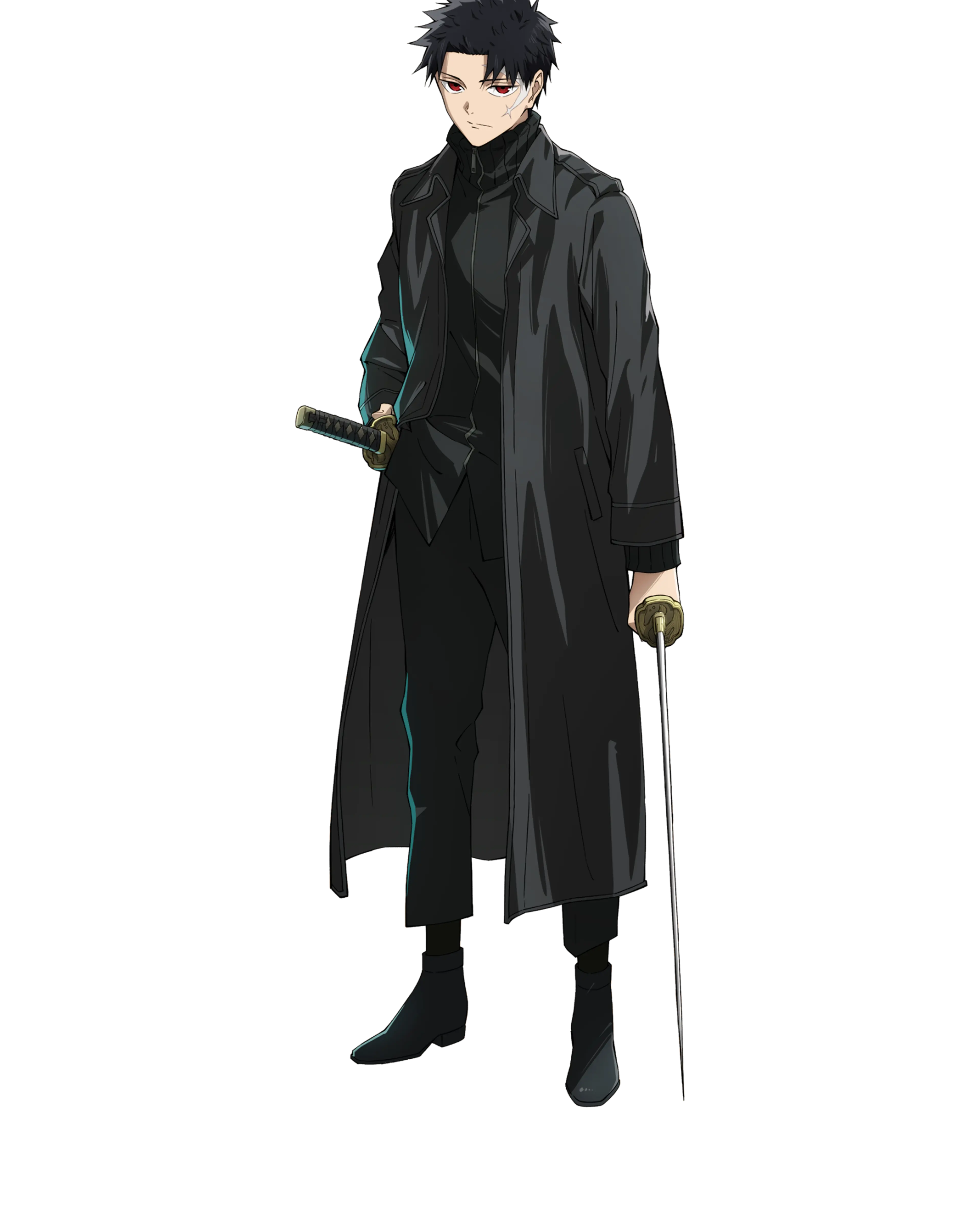 Chihiro Rokuhira carries the Enchanted Blade Enten in official Kagurabachi artwork.